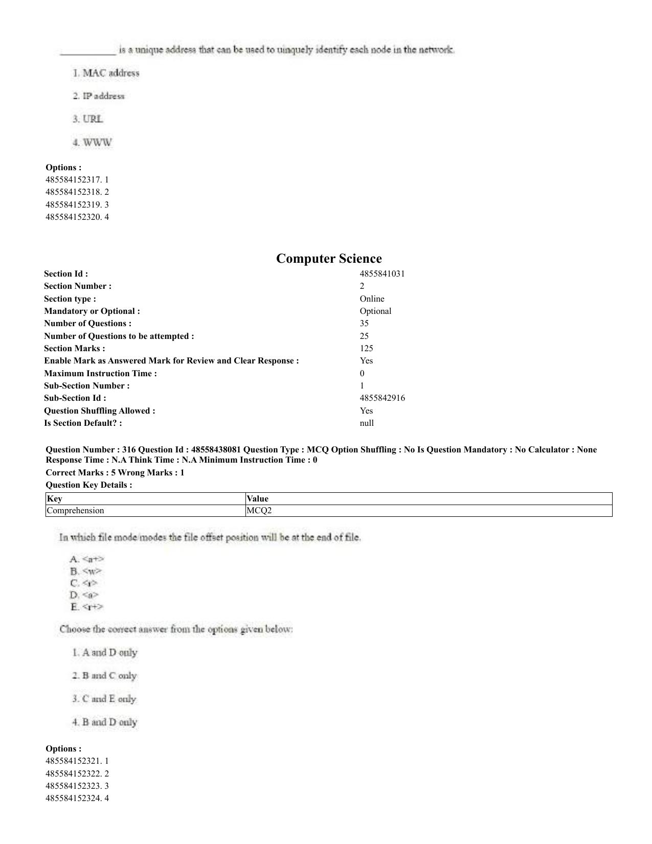 CUET 2023 English Urdu Shift 3 Question Papers - 02 Jul 2023 - Page 170