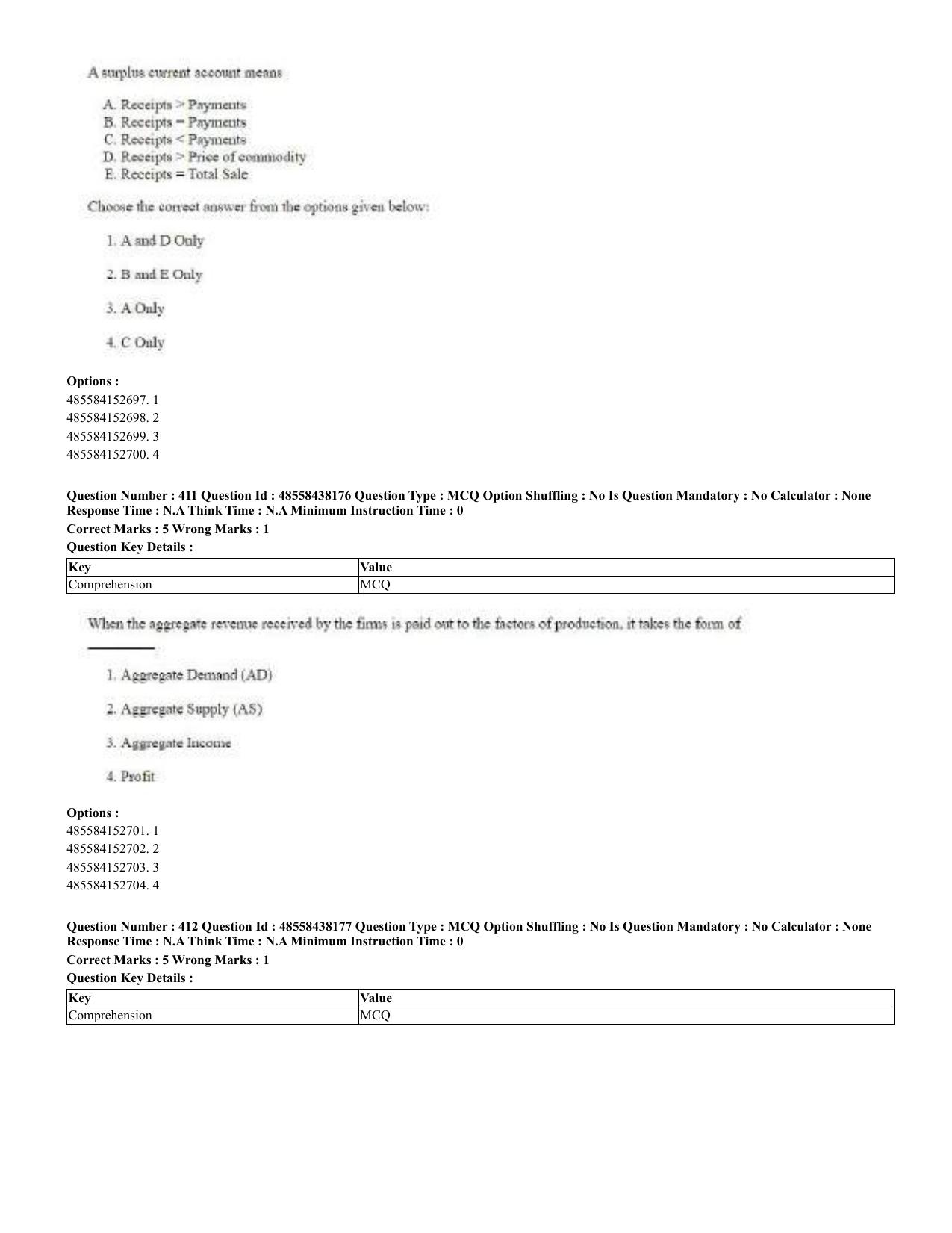 CUET 2023 English Urdu Shift 3 Question Papers - 02 Jul 2023 - Page 219