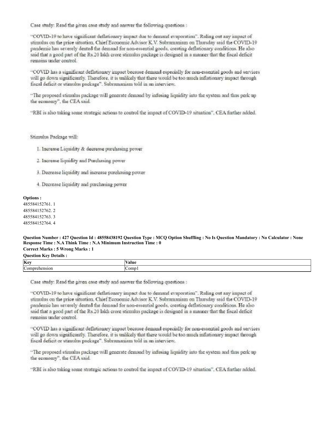 CUET 2023 English Urdu Shift 3 Question Papers - 02 Jul 2023 - Page 227