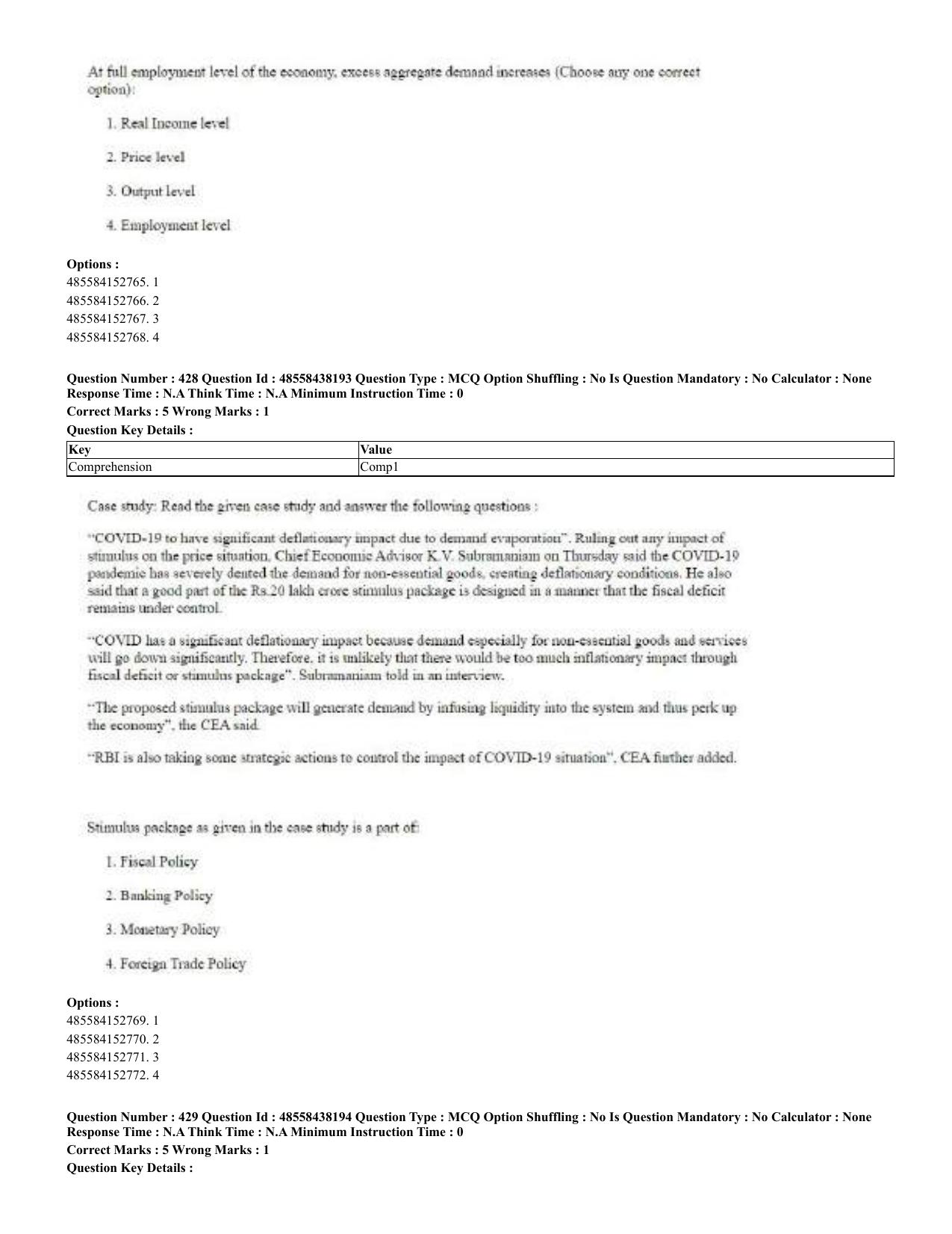 CUET 2023 English Urdu Shift 3 Question Papers - 02 Jul 2023 - Page 228