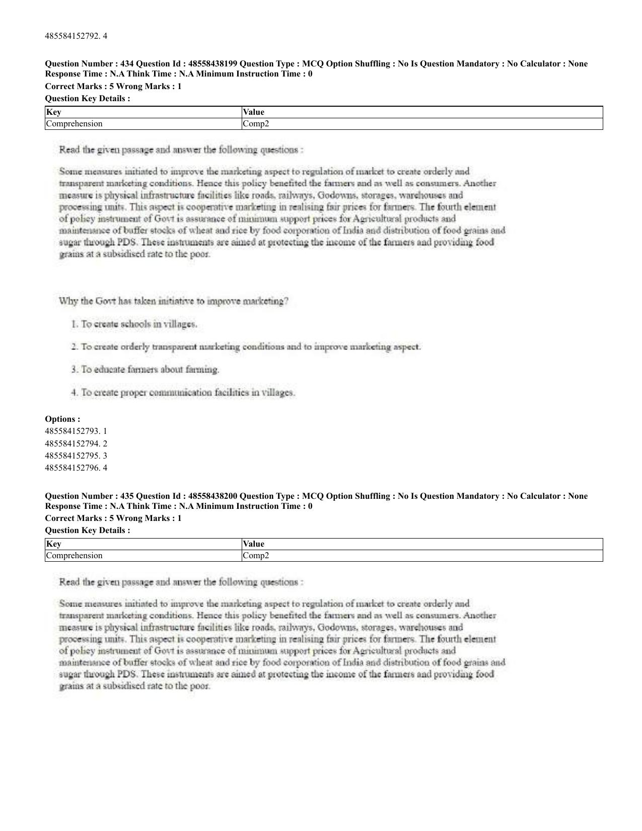 CUET 2023 English Urdu Shift 3 Question Papers - 02 Jul 2023 - Page 232