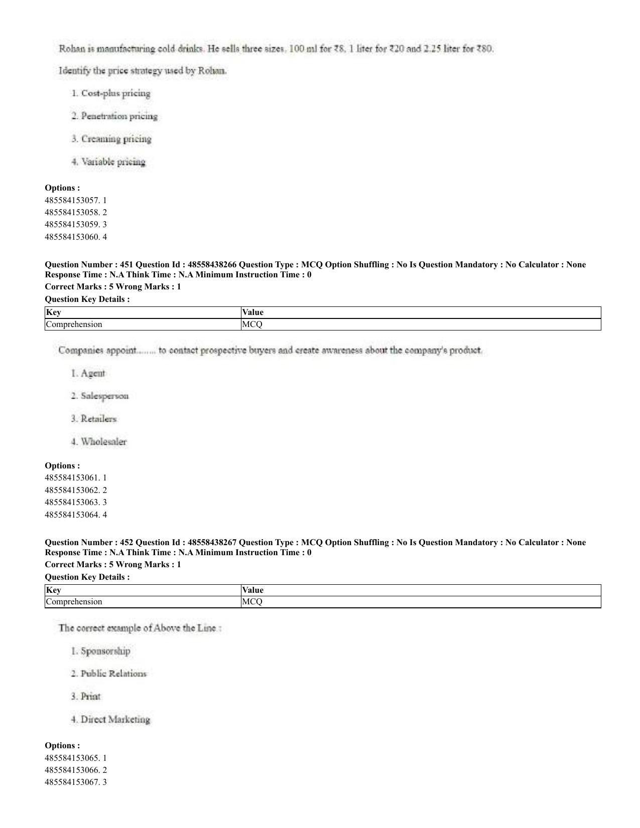 CUET 2023 English Urdu Shift 3 Question Papers - 02 Jul 2023 - Page 241