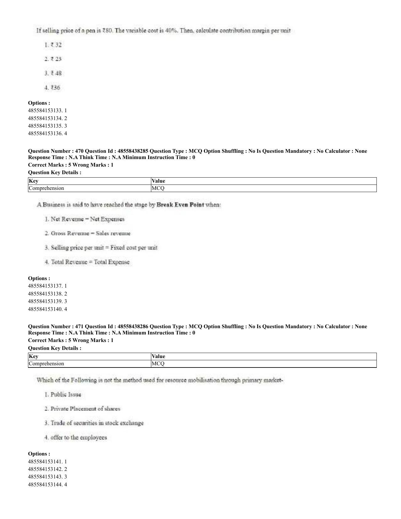 CUET 2023 English Urdu Shift 3 Question Papers - 02 Jul 2023 - Page 249