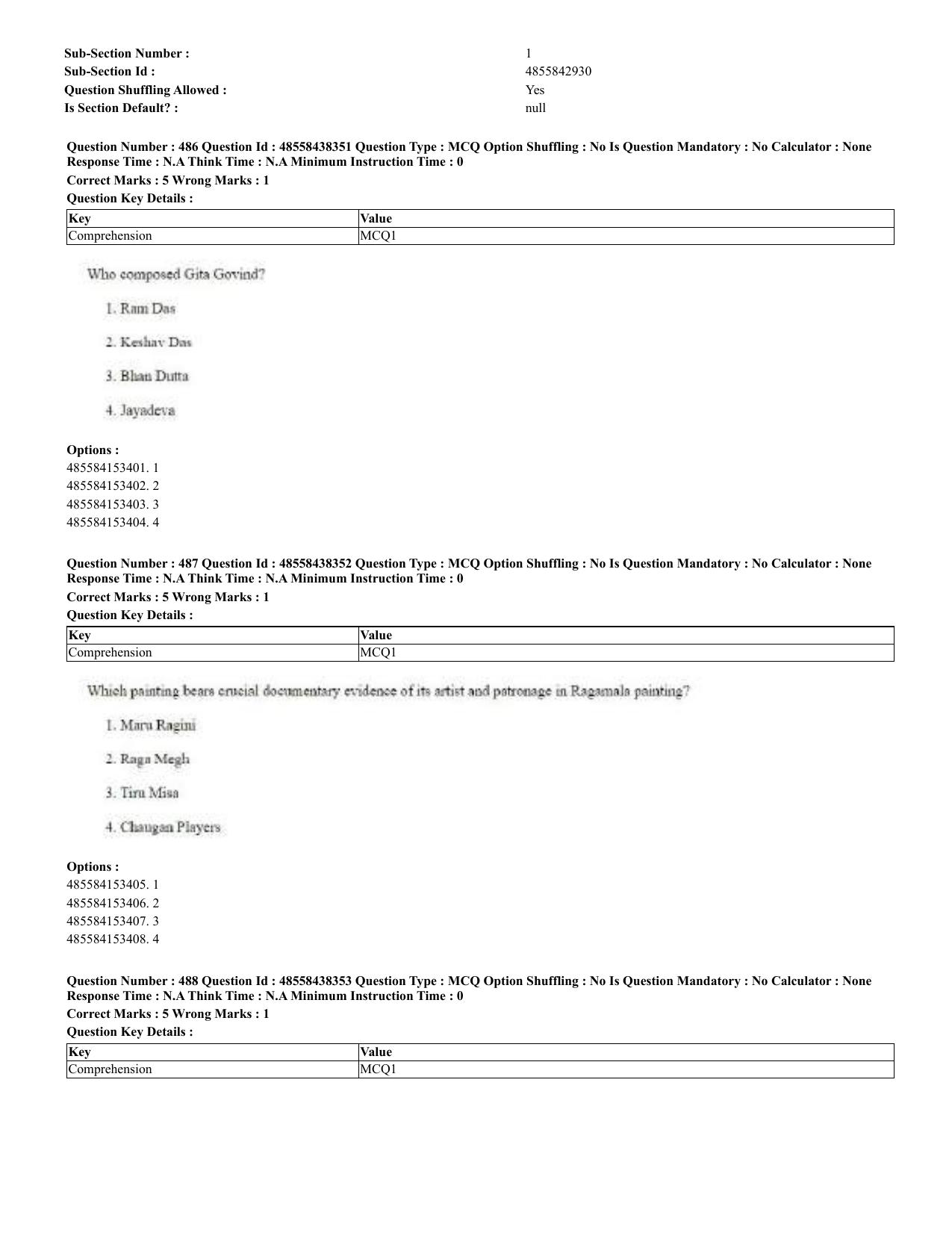 CUET 2023 English Urdu Shift 3 Question Papers - 02 Jul 2023 - Page 260