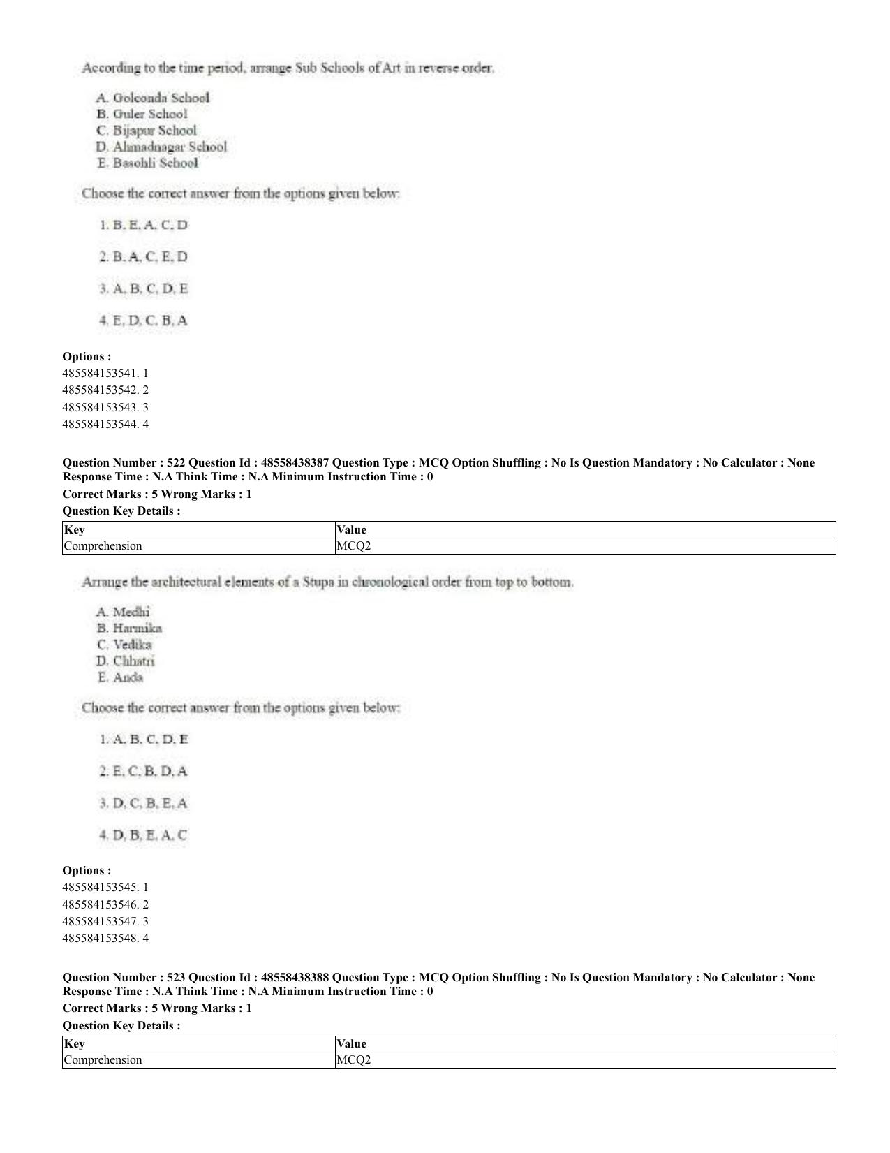 CUET 2023 English Urdu Shift 3 Question Papers - 02 Jul 2023 - Page 280