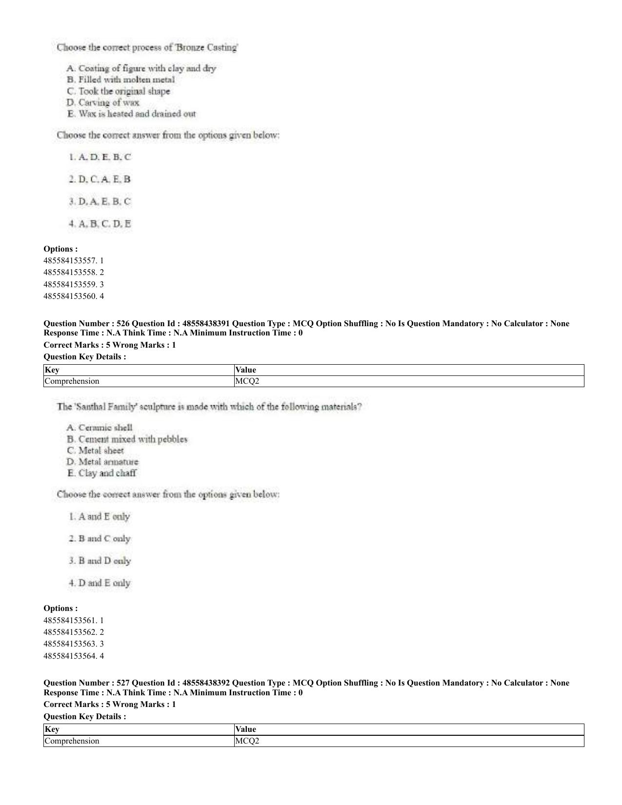 CUET 2023 English Urdu Shift 3 Question Papers - 02 Jul 2023 - Page 282