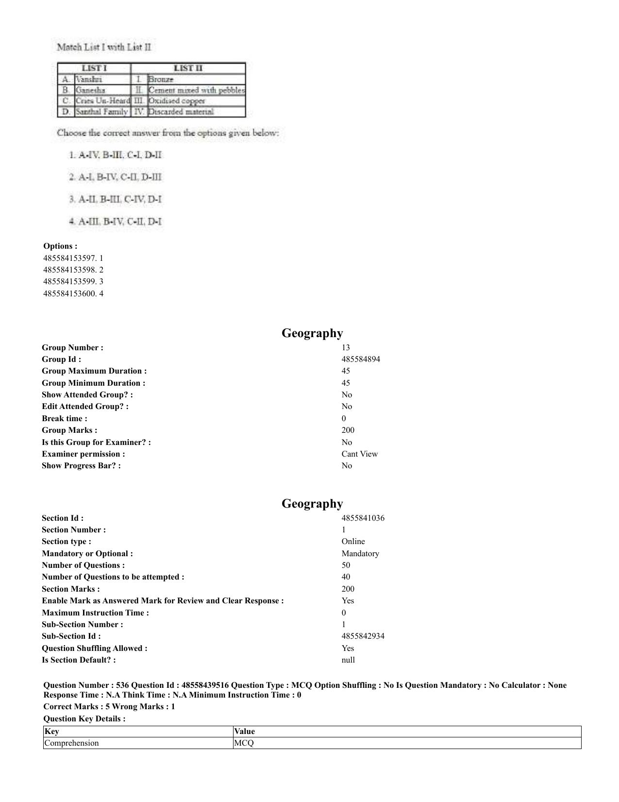 CUET 2023 English Urdu Shift 3 Question Papers - 02 Jul 2023 - Page 287