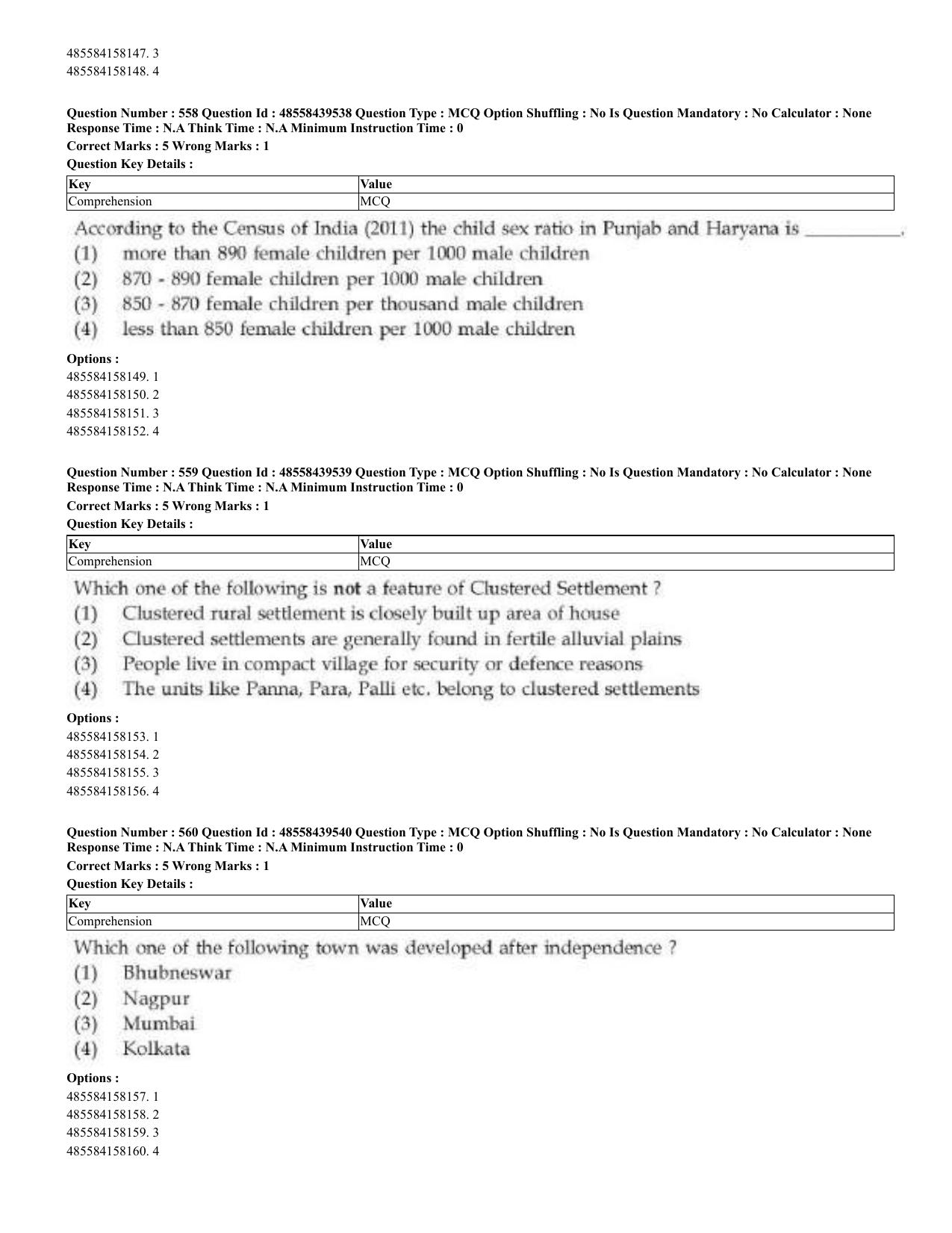 CUET 2023 English Urdu Shift 3 Question Papers - 02 Jul 2023 - Page 296
