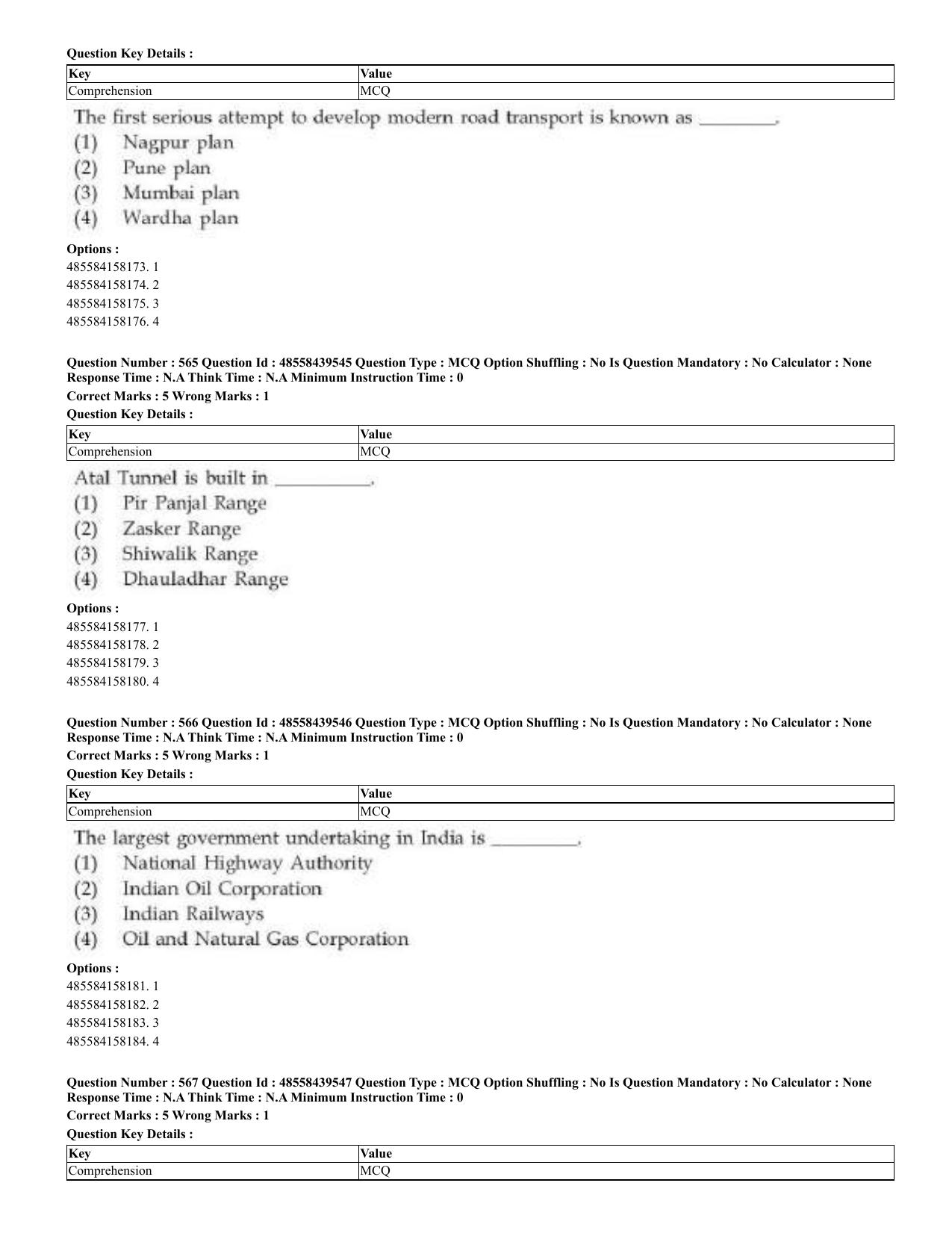 CUET 2023 English Urdu Shift 3 Question Papers - 02 Jul 2023 - Page 298