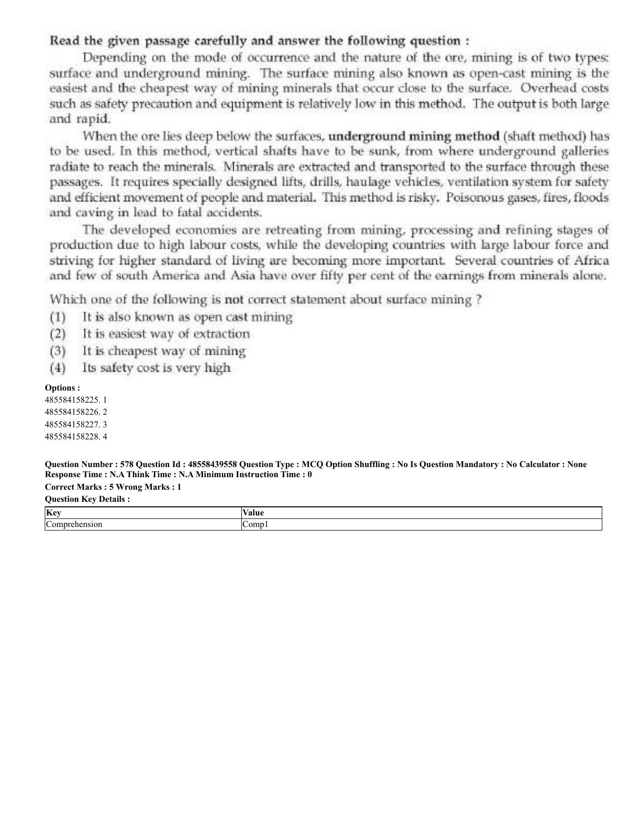 CUET 2023 English Urdu Shift 3 Question Papers - 02 Jul 2023 - Page 305