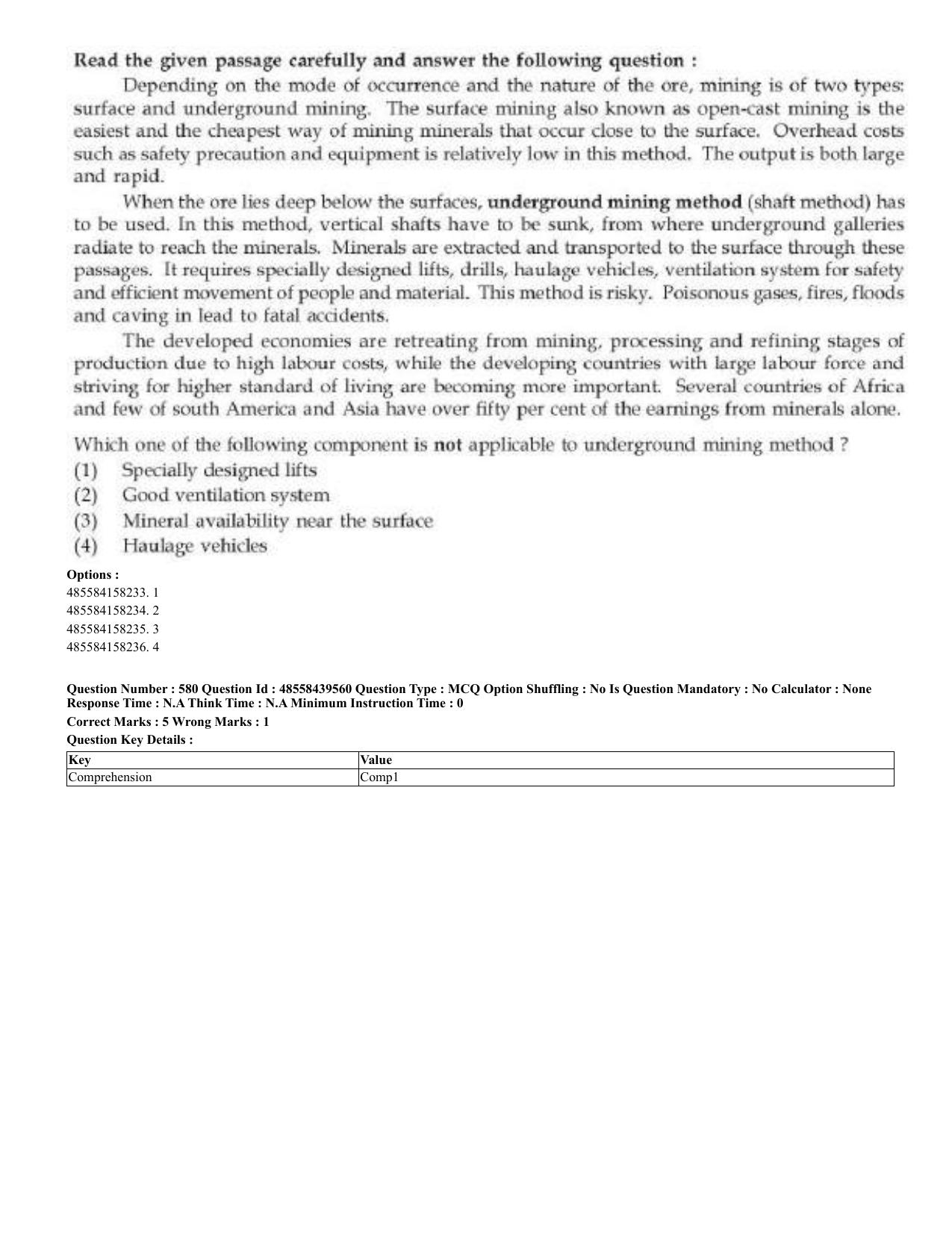 CUET 2023 English Urdu Shift 3 Question Papers - 02 Jul 2023 - Page 307