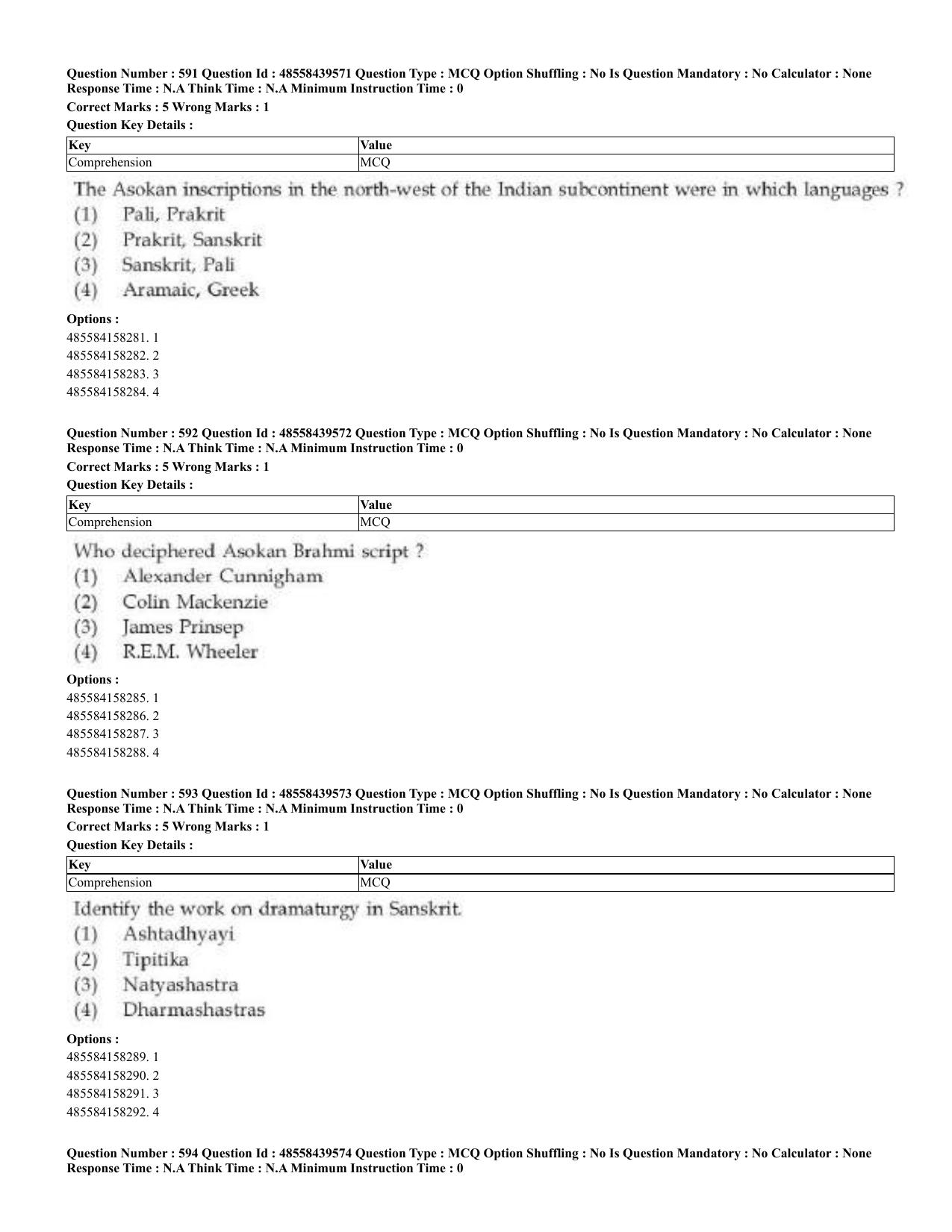 CUET 2023 English Urdu Shift 3 Question Papers - 02 Jul 2023 - Page 316