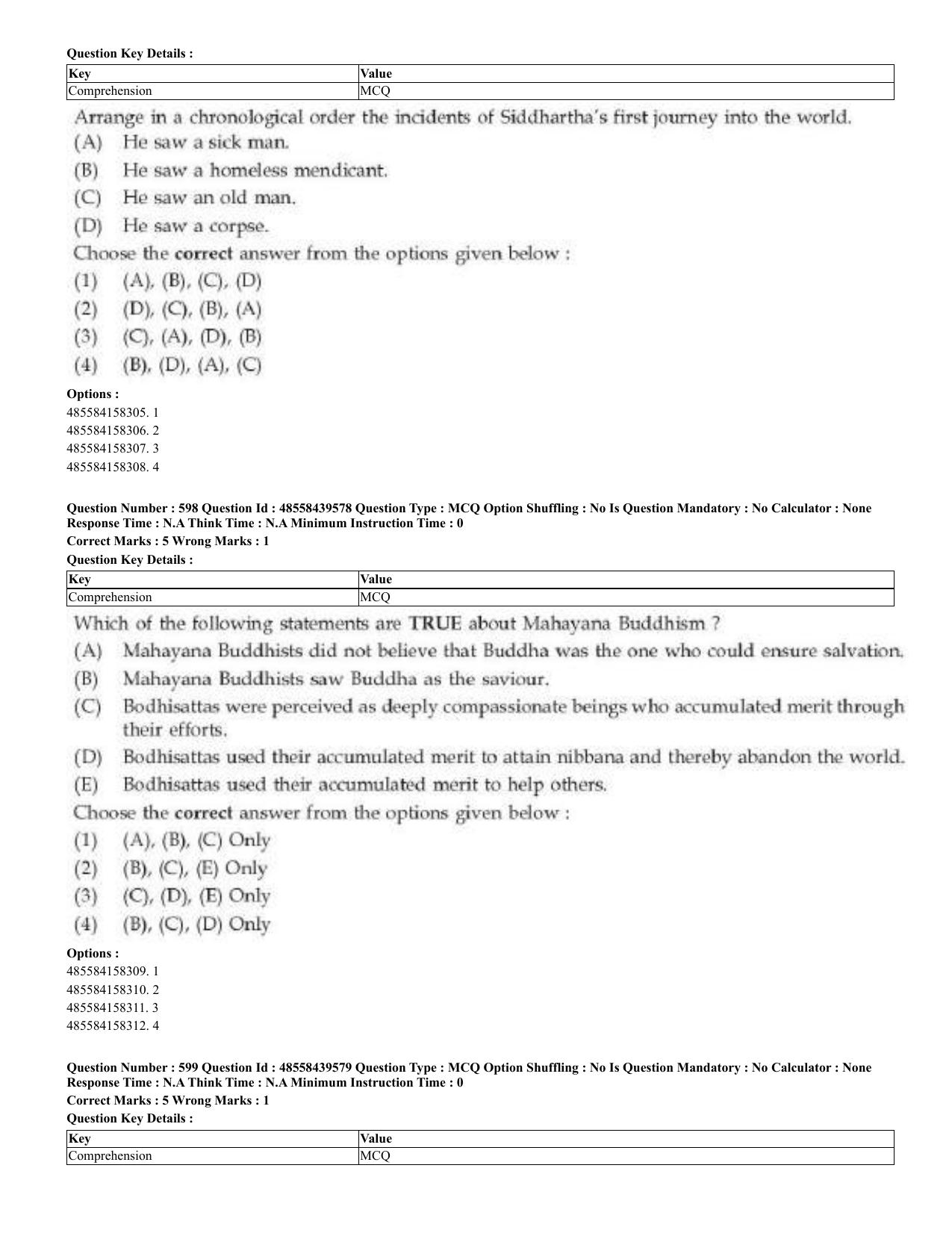 CUET 2023 English Urdu Shift 3 Question Papers - 02 Jul 2023 - Page 318