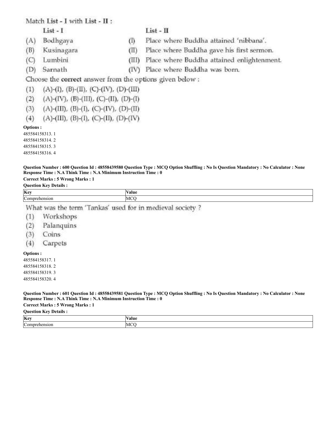 CUET 2023 English Urdu Shift 3 Question Papers - 02 Jul 2023 - Page 319