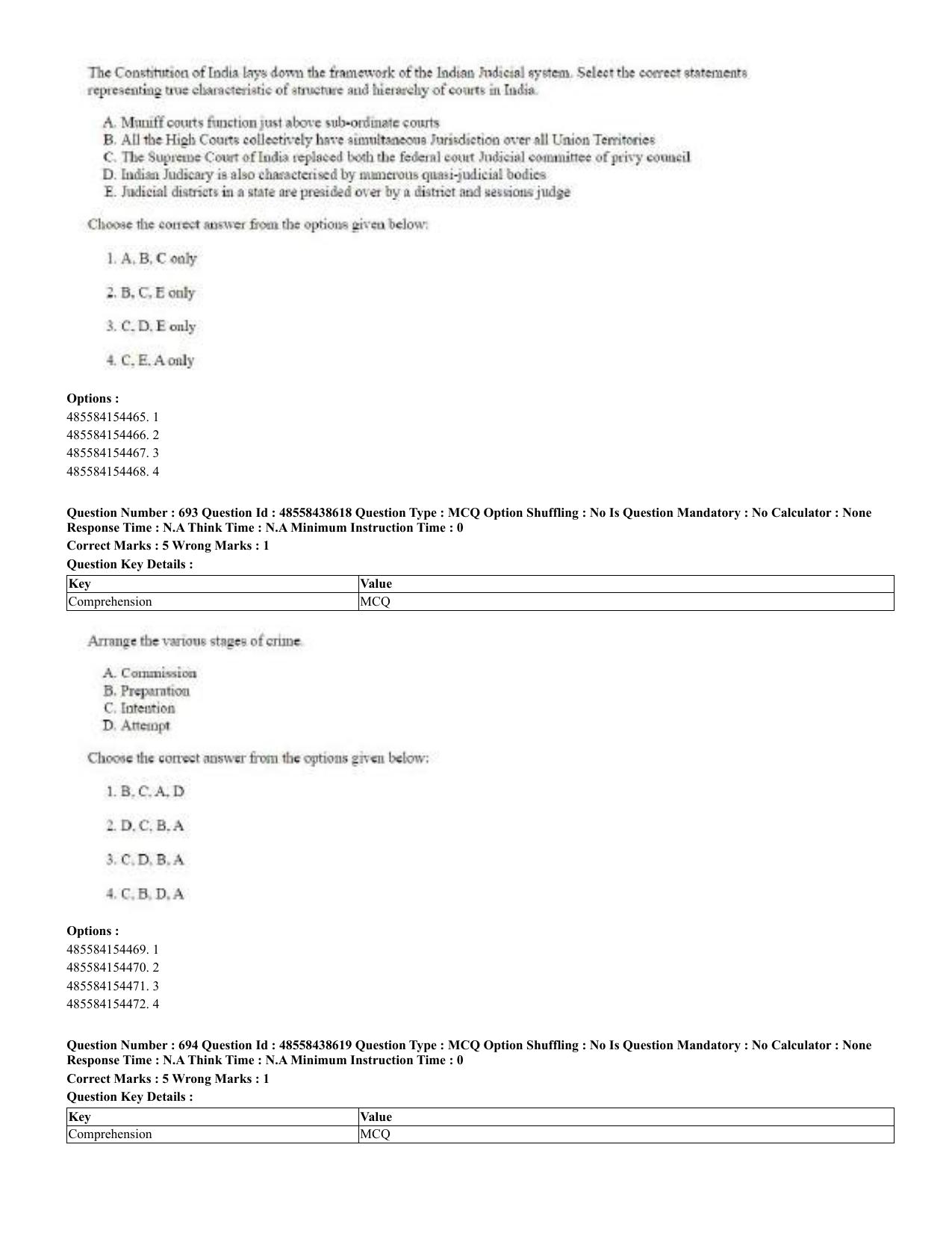 CUET 2023 English Urdu Shift 3 Question Papers - 02 Jul 2023 - Page 364