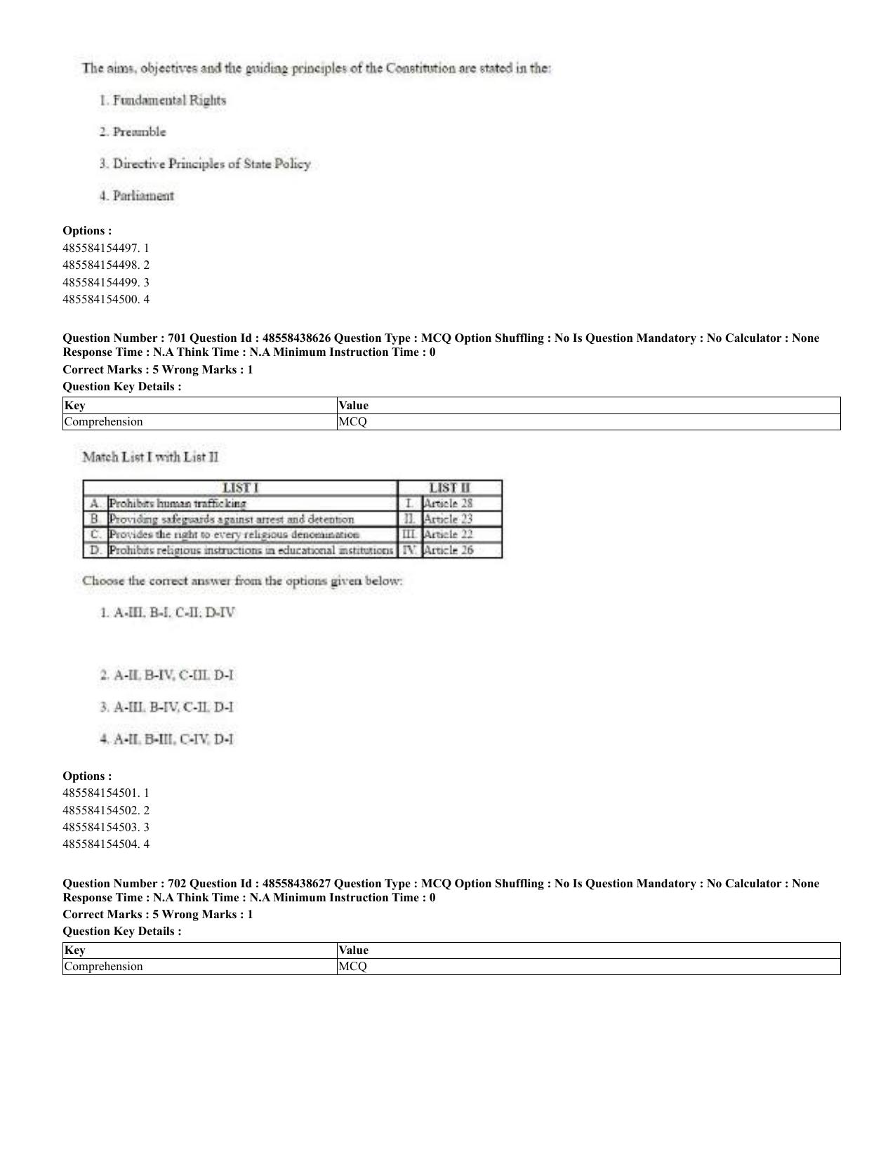 CUET 2023 English Urdu Shift 3 Question Papers - 02 Jul 2023 - Page 368