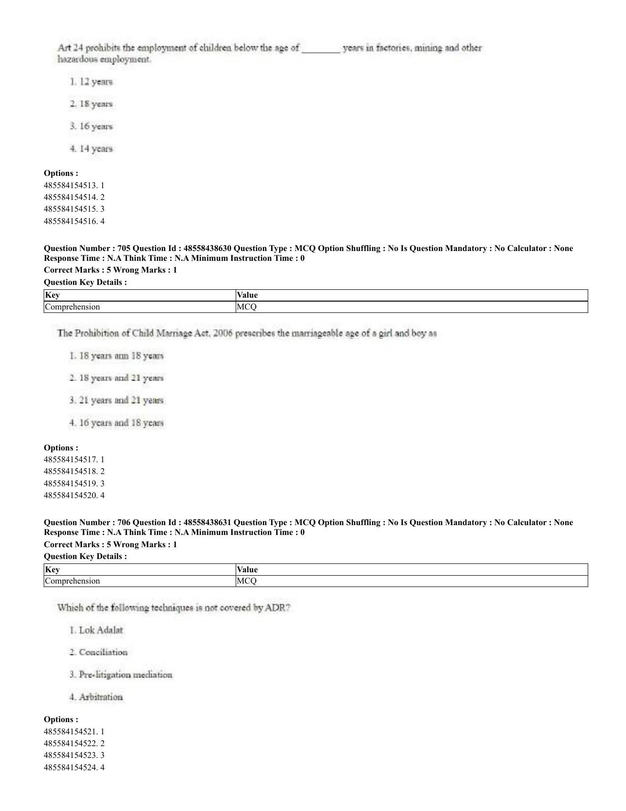 CUET 2023 English Urdu Shift 3 Question Papers - 02 Jul 2023 - Page 370