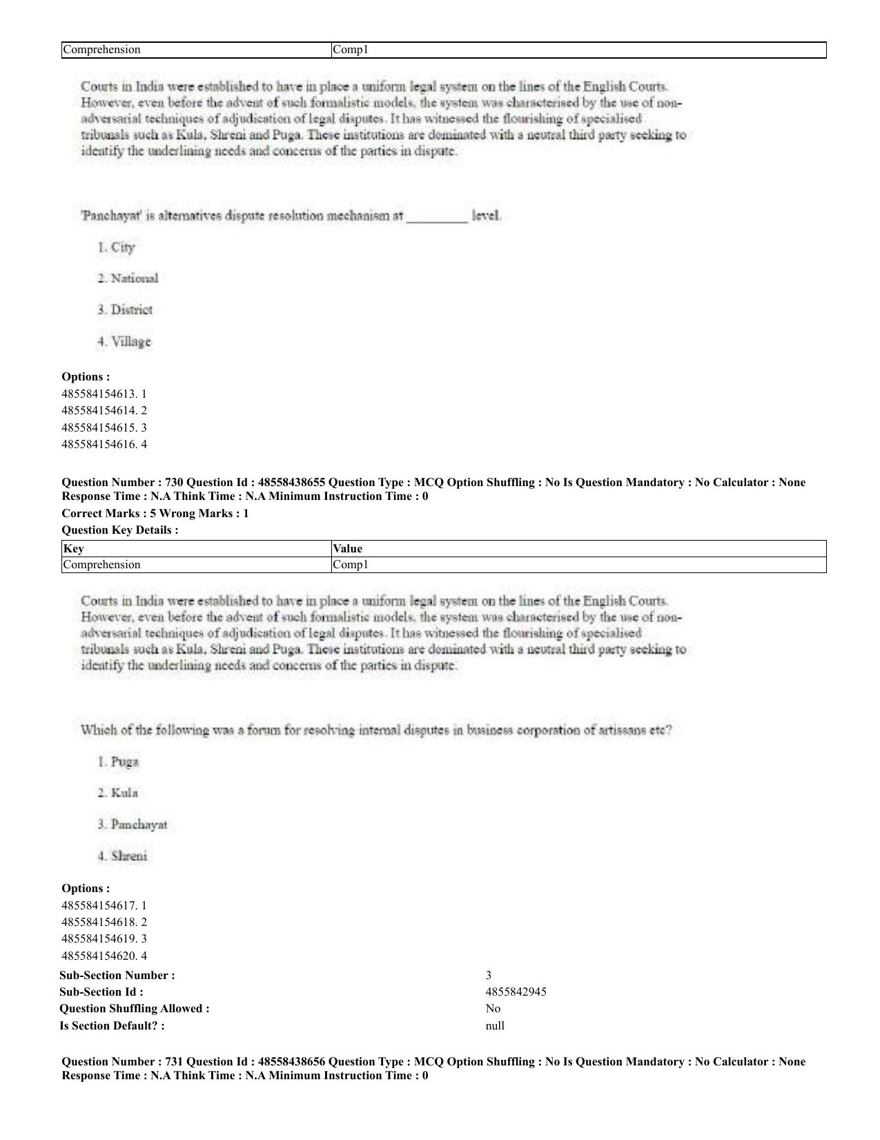 CUET 2023 English Urdu Shift 3 Question Papers - 02 Jul 2023 - Page 381