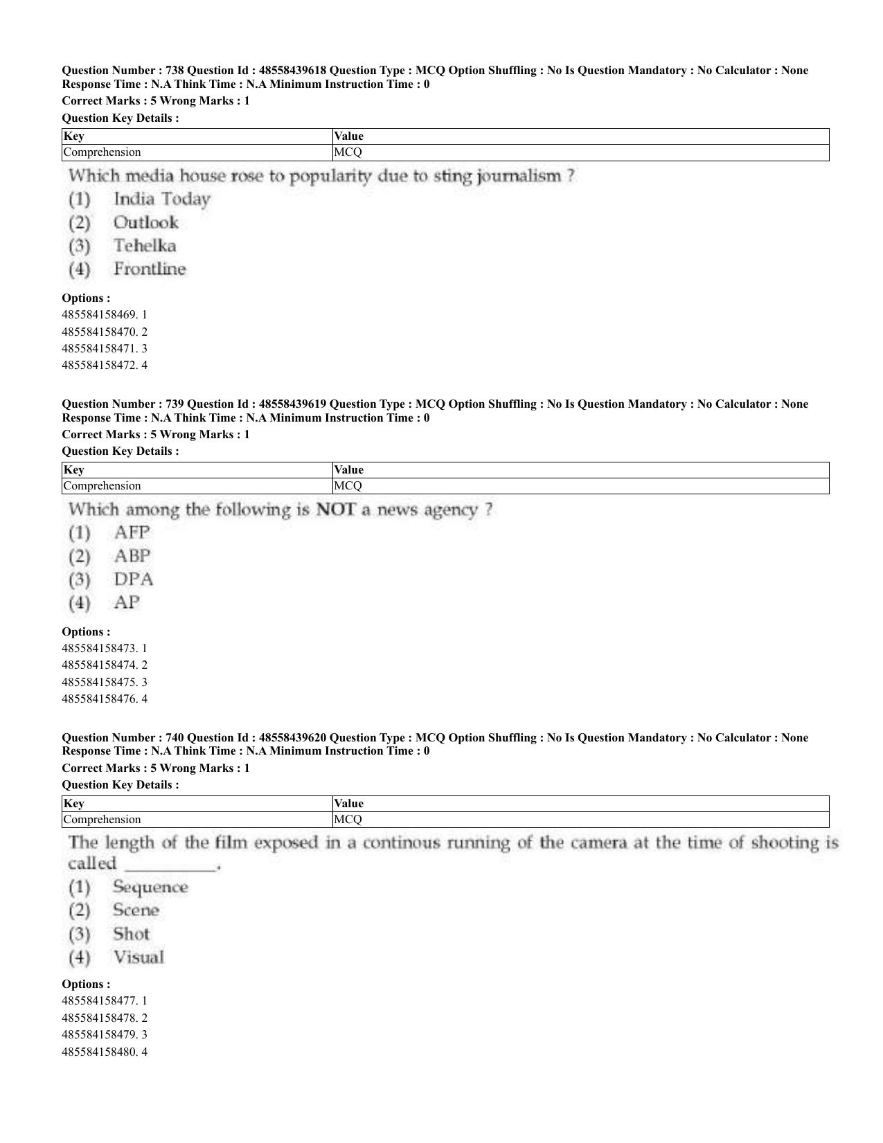 CUET 2023 English Urdu Shift 3 Question Papers - 02 Jul 2023 - Page 386
