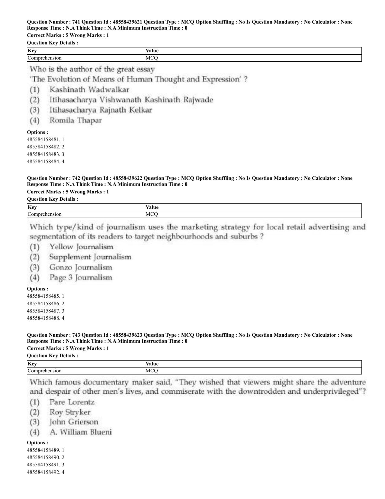 CUET 2023 English Urdu Shift 3 Question Papers - 02 Jul 2023 - Page 387