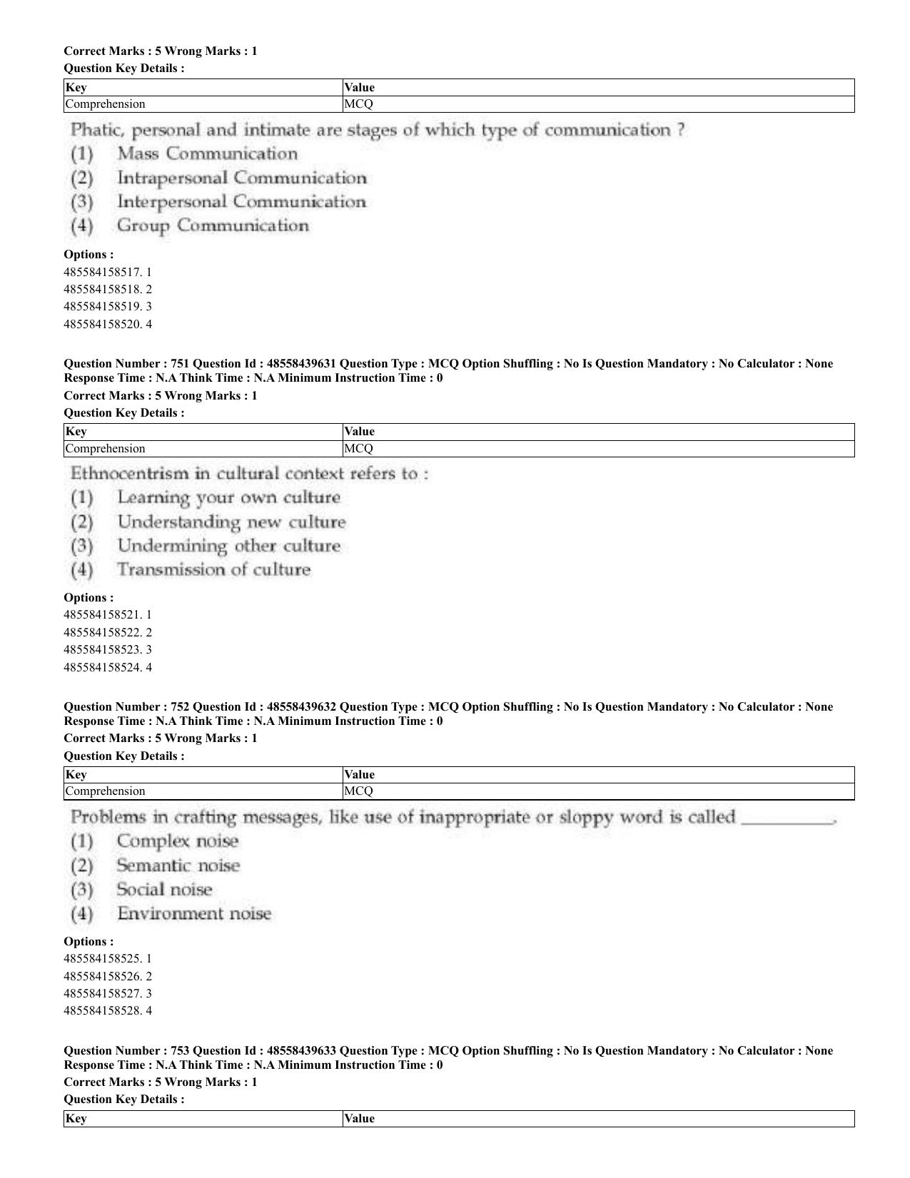 CUET 2023 English Urdu Shift 3 Question Papers - 02 Jul 2023 - Page 390