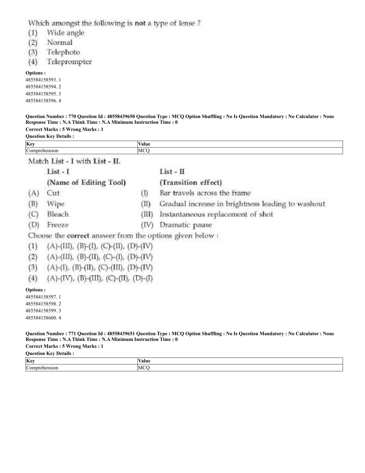 CUET 2023 English Urdu Shift 3 Question Papers - 02 Jul 2023 - Page 397