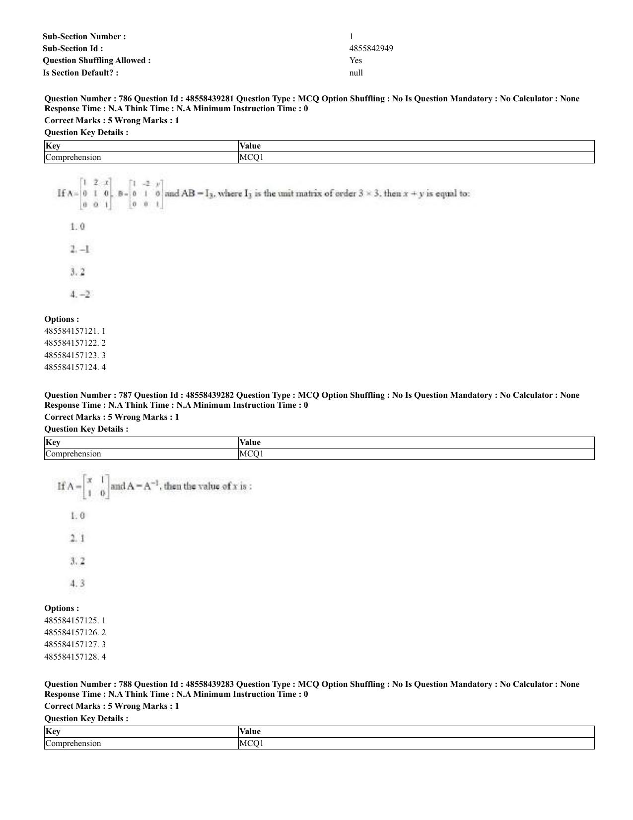 CUET 2023 English Urdu Shift 3 Question Papers - 02 Jul 2023 - Page 410