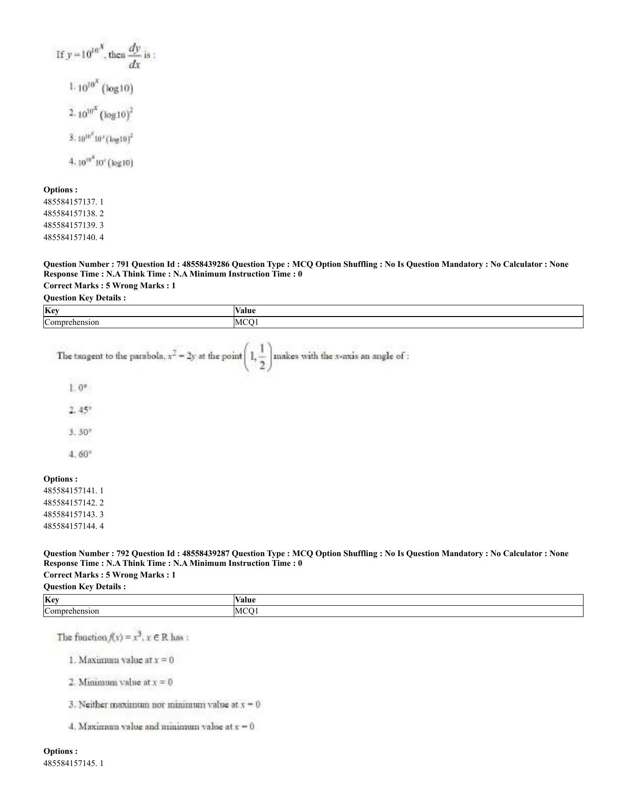 CUET 2023 English Urdu Shift 3 Question Papers - 02 Jul 2023 - Page 412