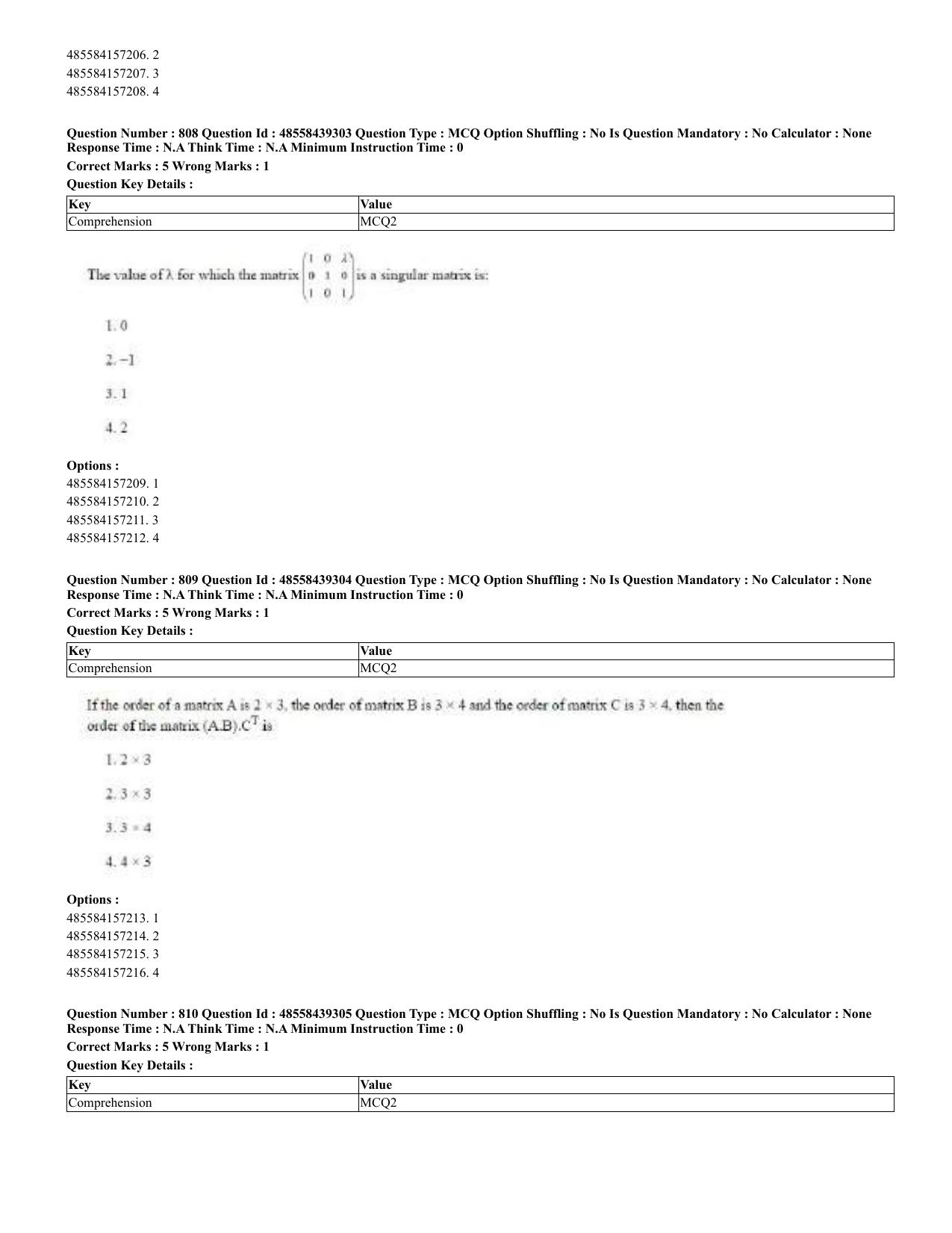 CUET 2023 English Urdu Shift 3 Question Papers - 02 Jul 2023 - Page 420