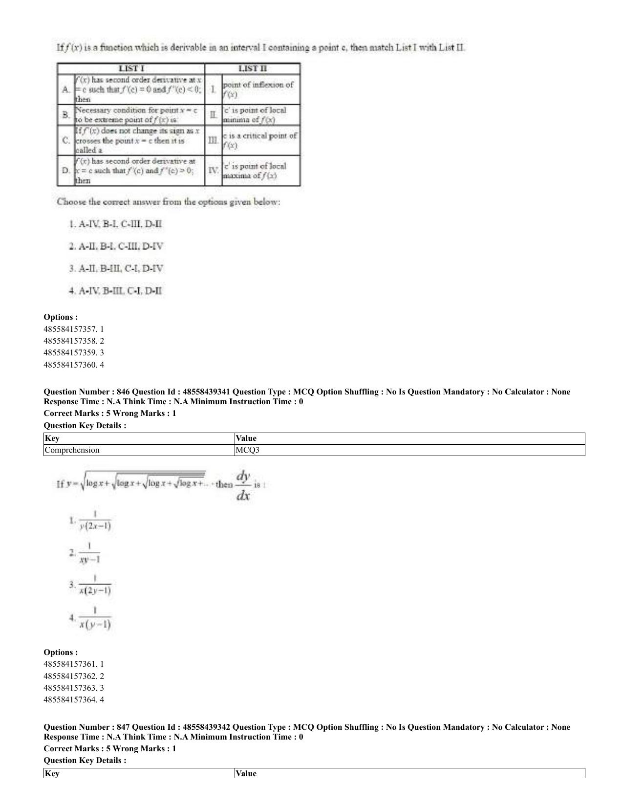 CUET 2023 English Urdu Shift 3 Question Papers - 02 Jul 2023 - Page 437