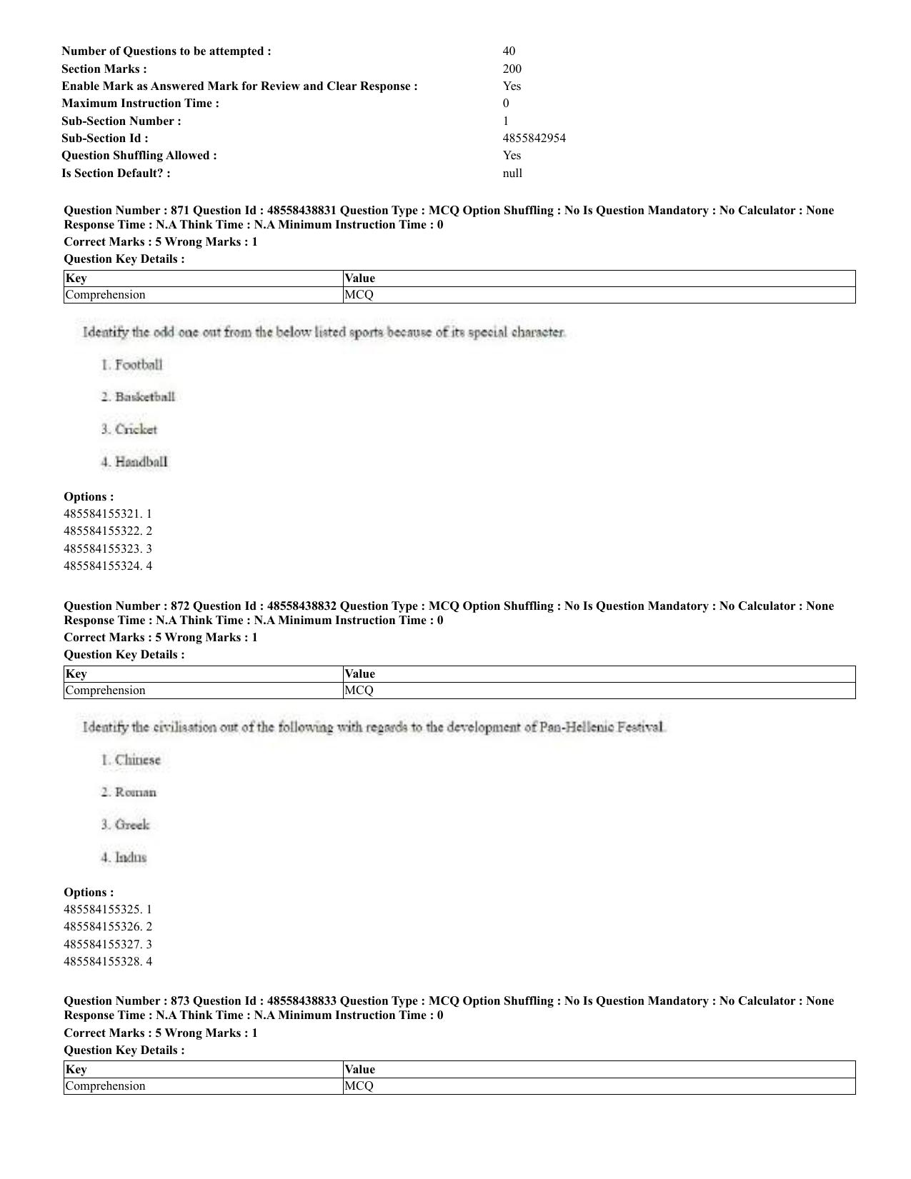 CUET 2023 English Urdu Shift 3 Question Papers - 02 Jul 2023 - Page 450