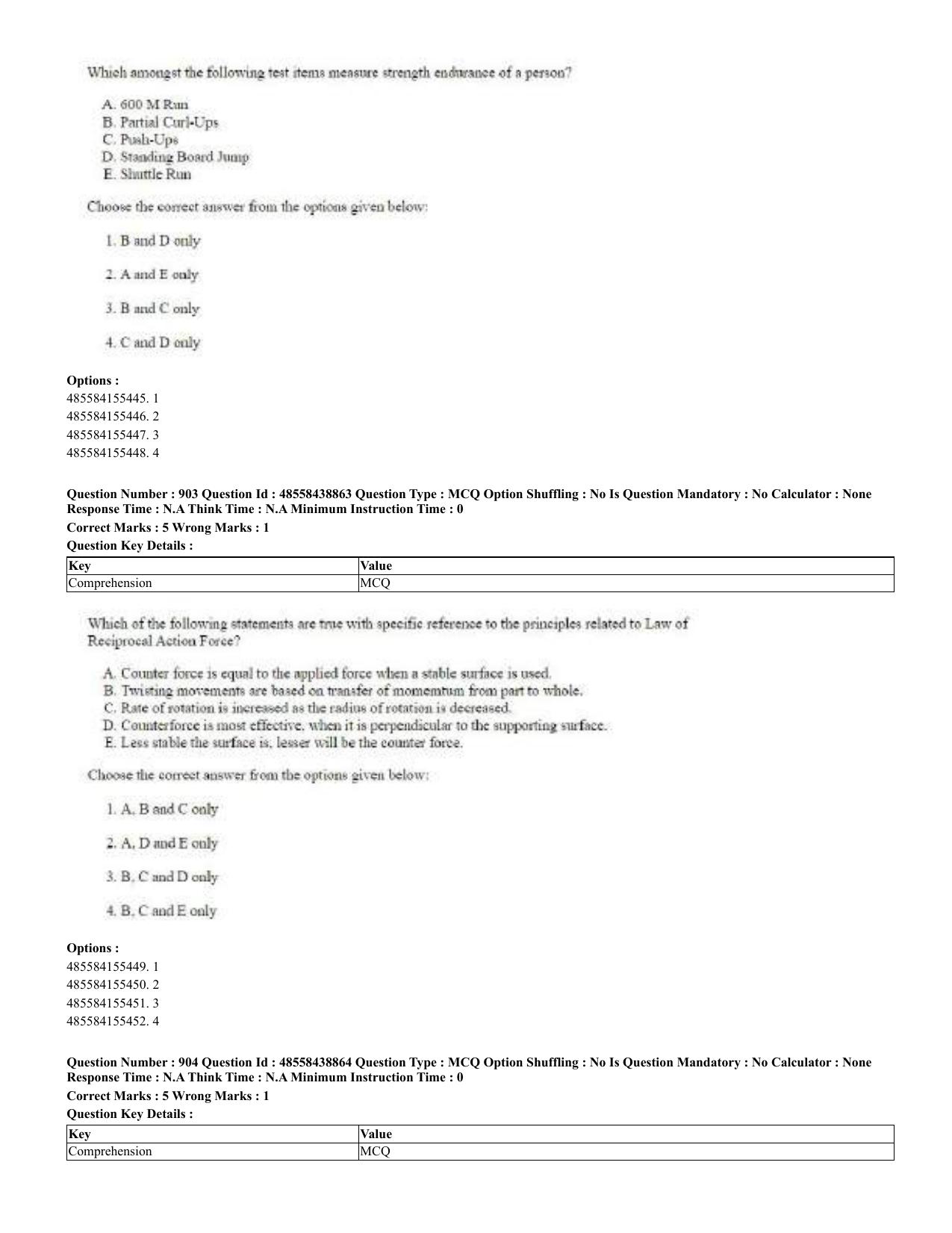 CUET 2023 English Urdu Shift 3 Question Papers - 02 Jul 2023 - Page 463