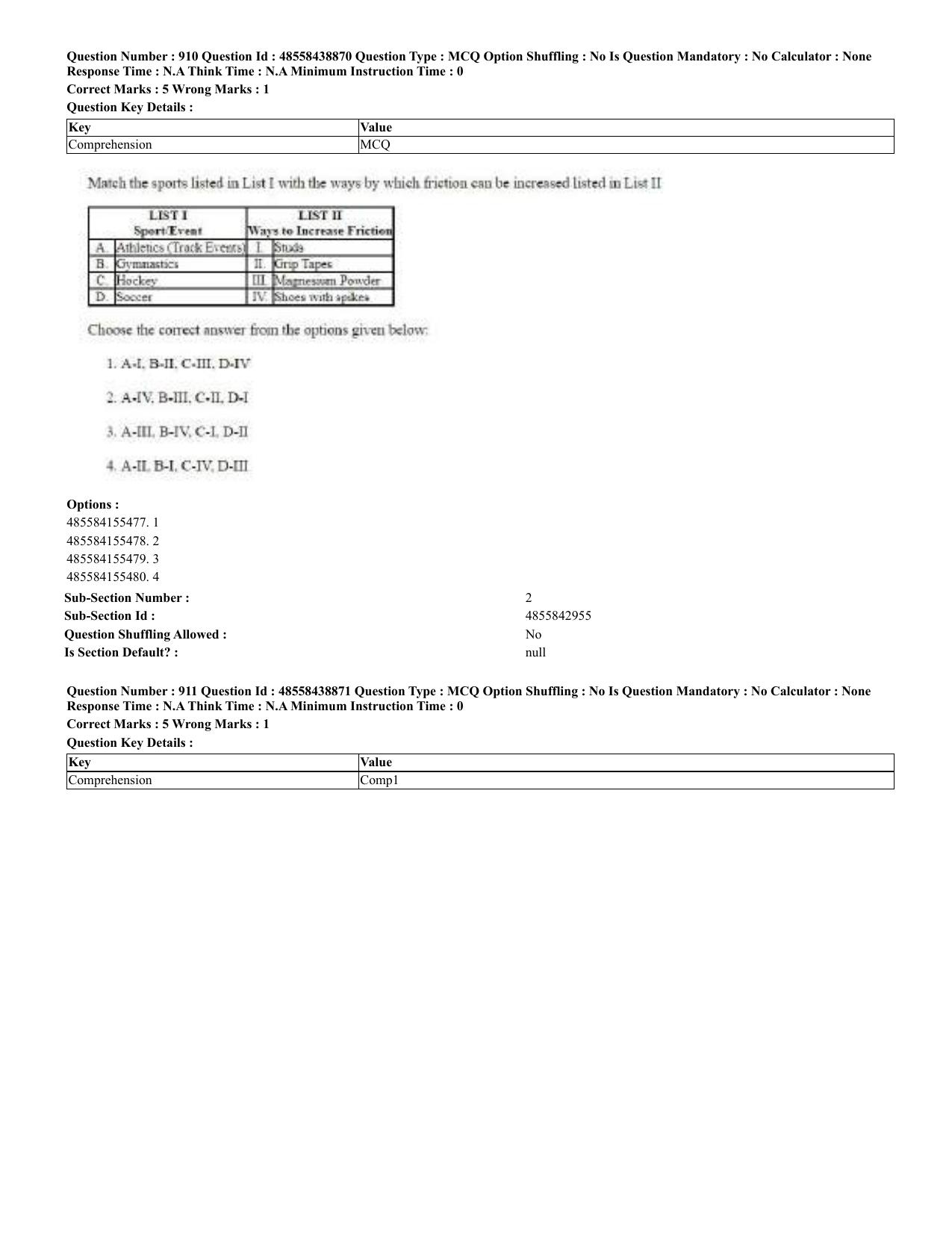 CUET 2023 English Urdu Shift 3 Question Papers - 02 Jul 2023 - Page 467