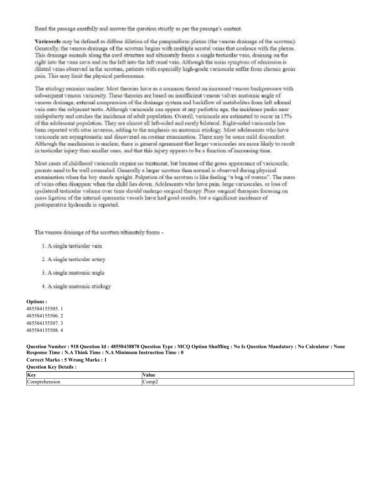 CUET 2023 English Urdu Shift 3 Question Papers - 02 Jul 2023 - Page 474