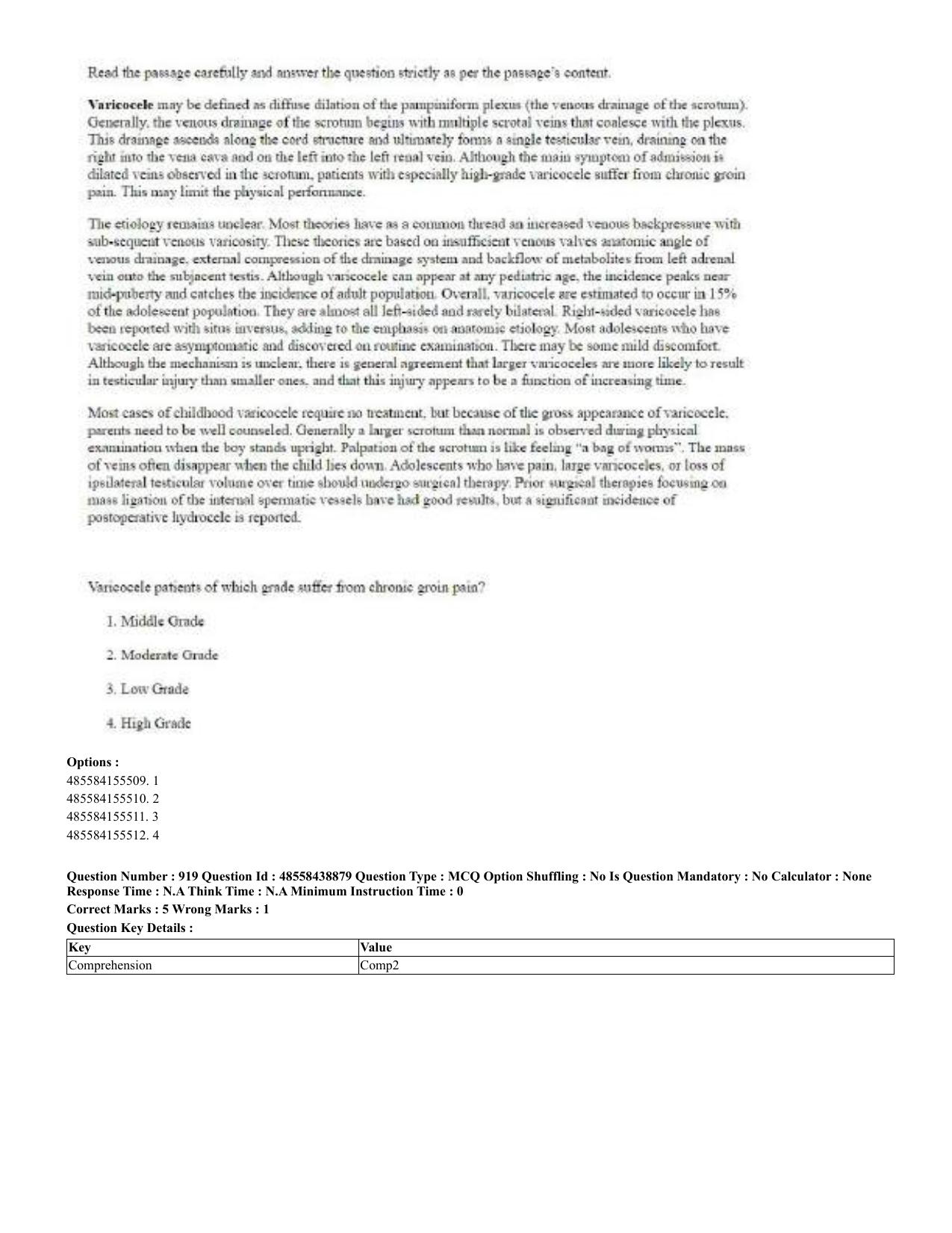 CUET 2023 English Urdu Shift 3 Question Papers - 02 Jul 2023 - Page 475