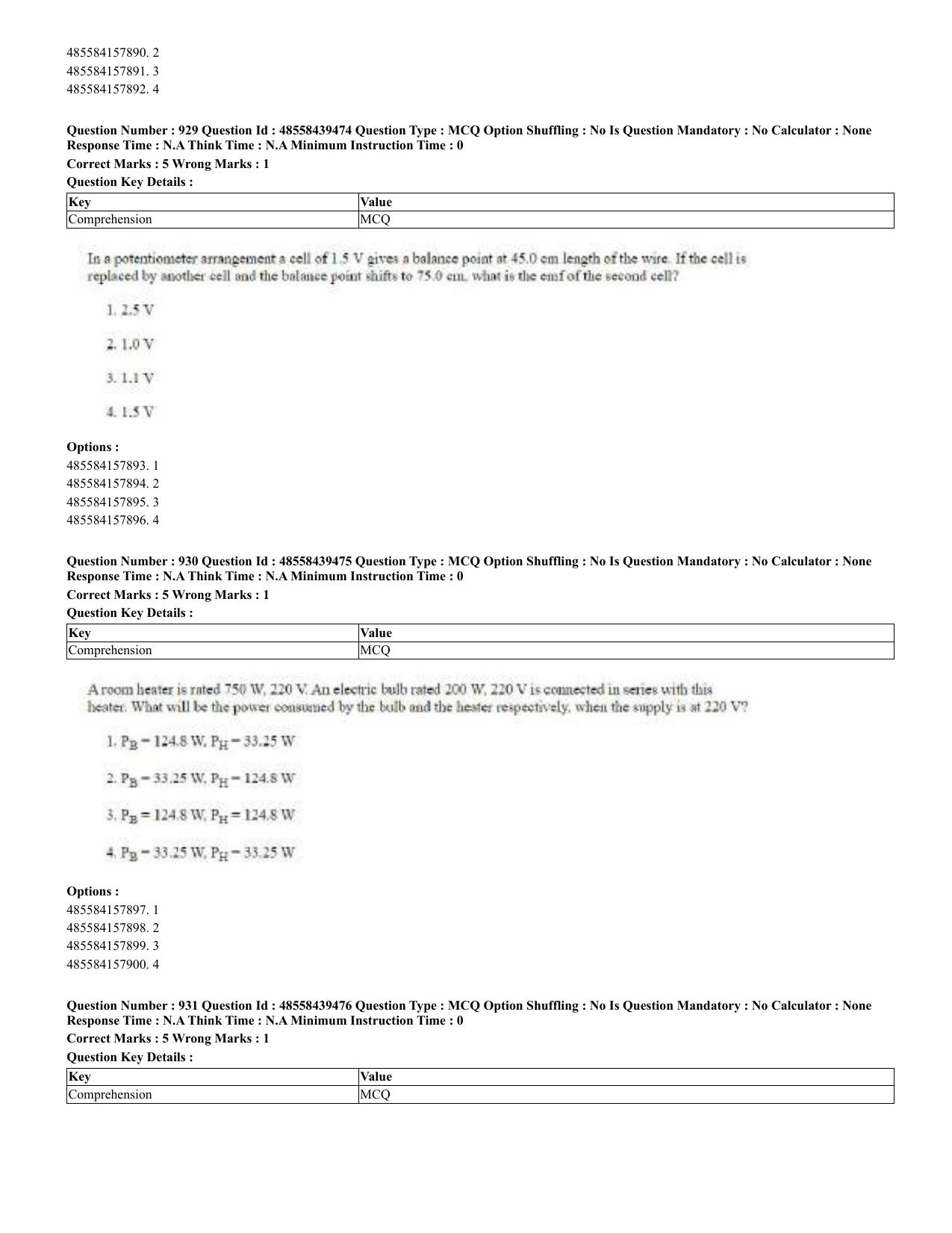 CUET 2023 English Urdu Shift 3 Question Papers - 02 Jul 2023 - Page 482