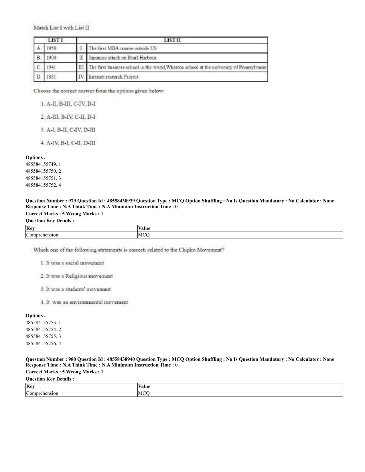 CUET 2023 English Urdu Shift 3 Question Papers - 02 Jul 2023 - Page 507