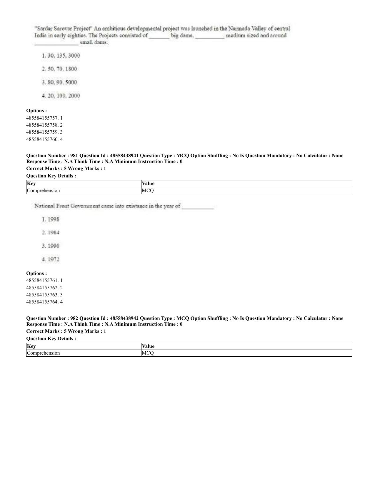 CUET 2023 English Urdu Shift 3 Question Papers - 02 Jul 2023 - Page 508
