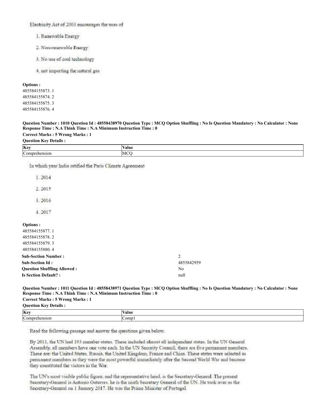 CUET 2023 English Urdu Shift 3 Question Papers - 02 Jul 2023 - Page 521