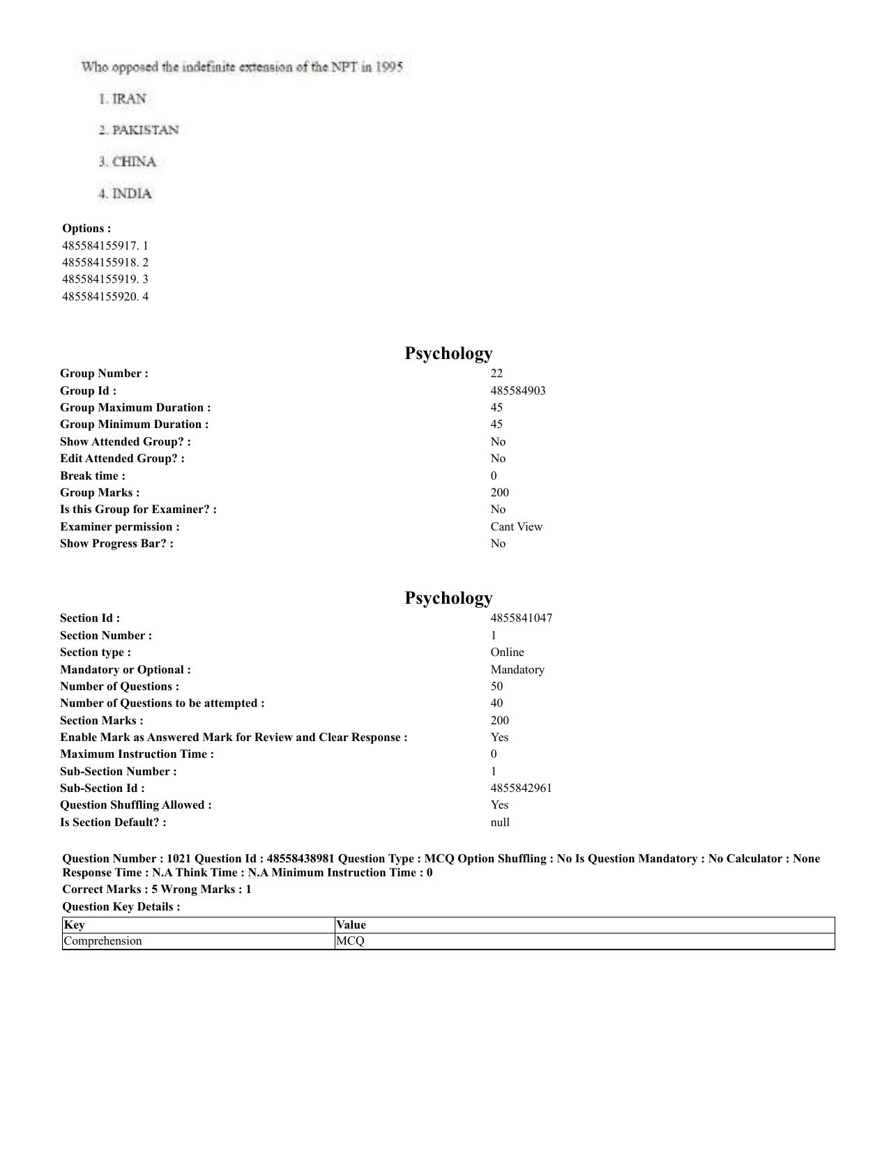 CUET 2023 English Urdu Shift 3 Question Papers - 02 Jul 2023 - Page 528