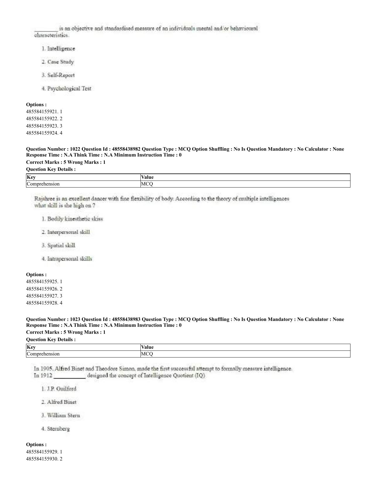CUET 2023 English Urdu Shift 3 Question Papers - 02 Jul 2023 - Page 529
