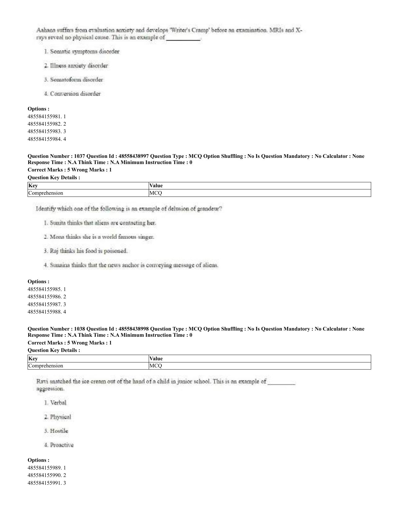 CUET 2023 English Urdu Shift 3 Question Papers - 02 Jul 2023 - Page 536