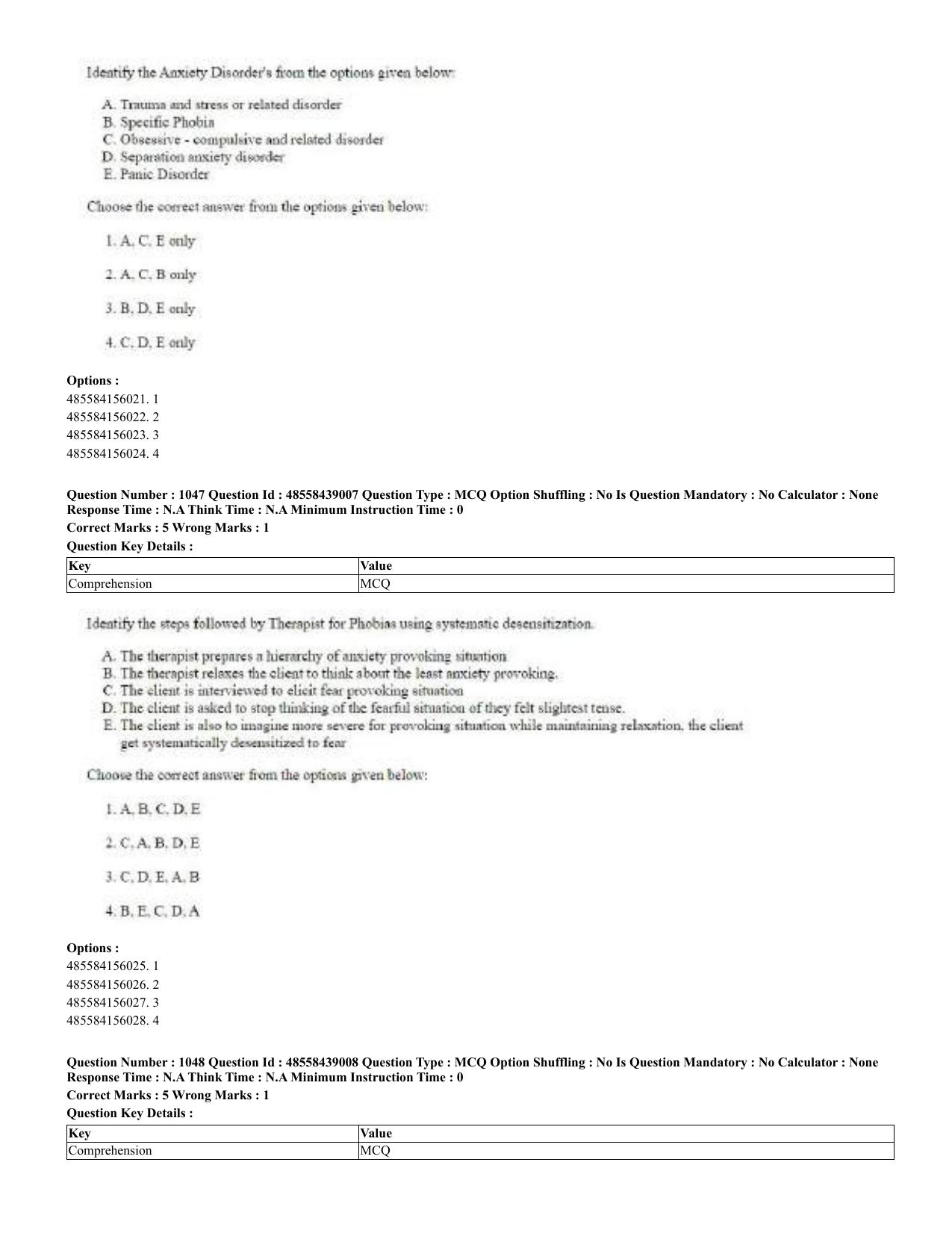 CUET 2023 English Urdu Shift 3 Question Papers - 02 Jul 2023 - Page 540