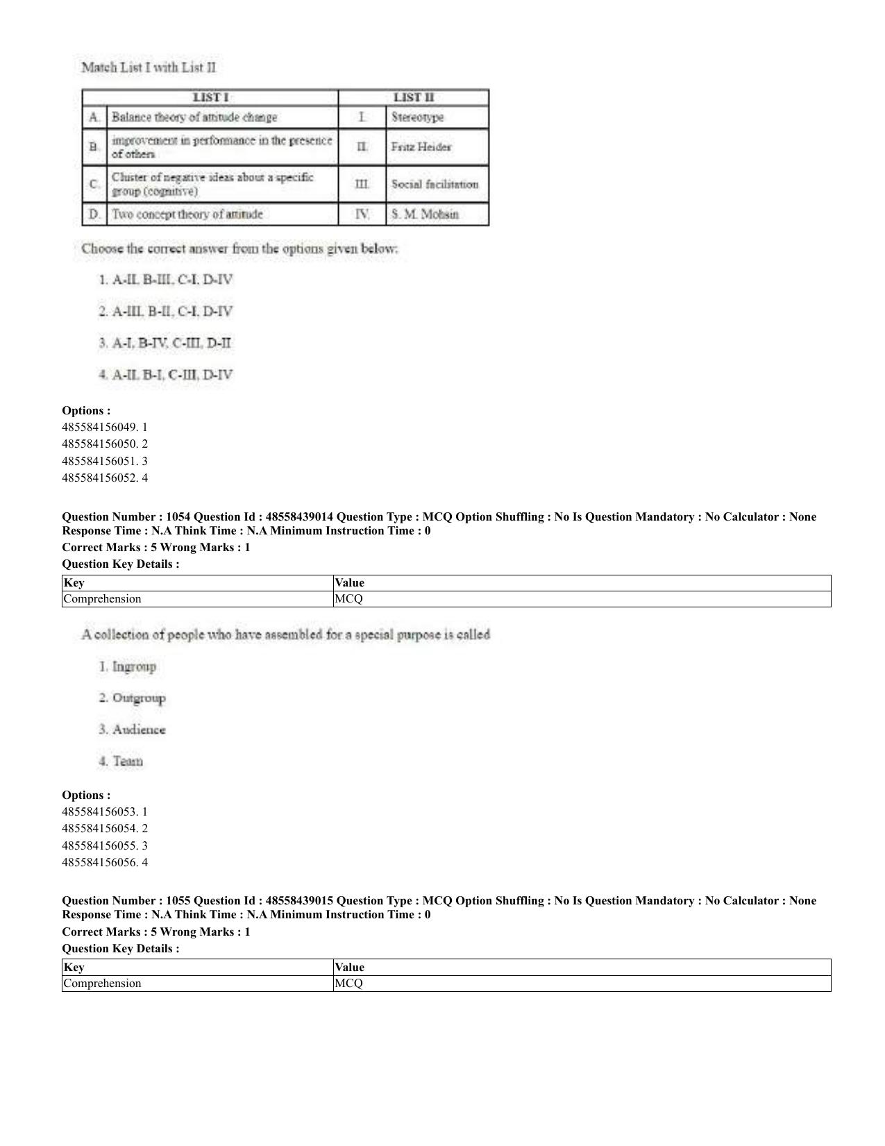 CUET 2023 English Urdu Shift 3 Question Papers - 02 Jul 2023 - Page 543