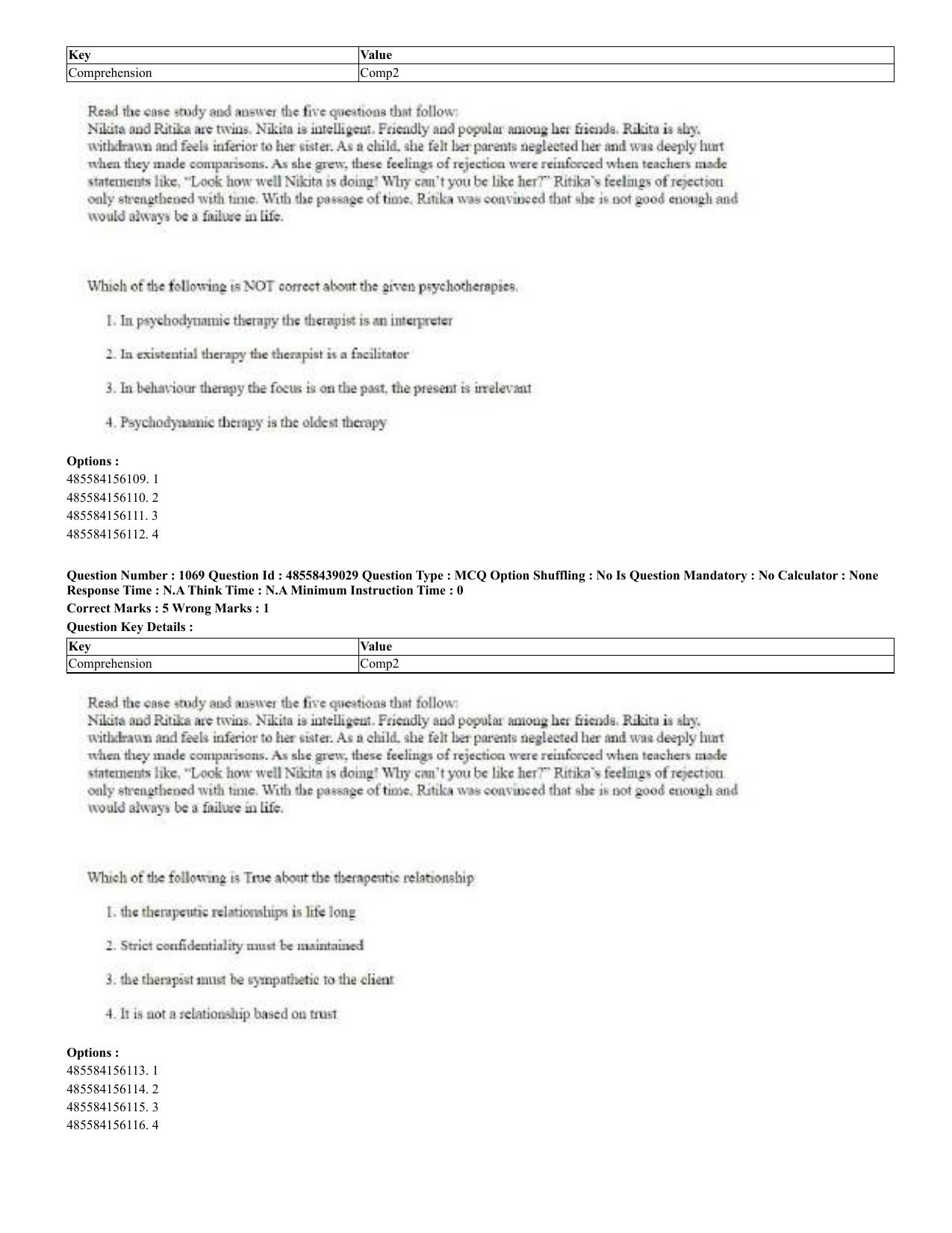 CUET 2023 English Urdu Shift 3 Question Papers - 02 Jul 2023 - Page 551
