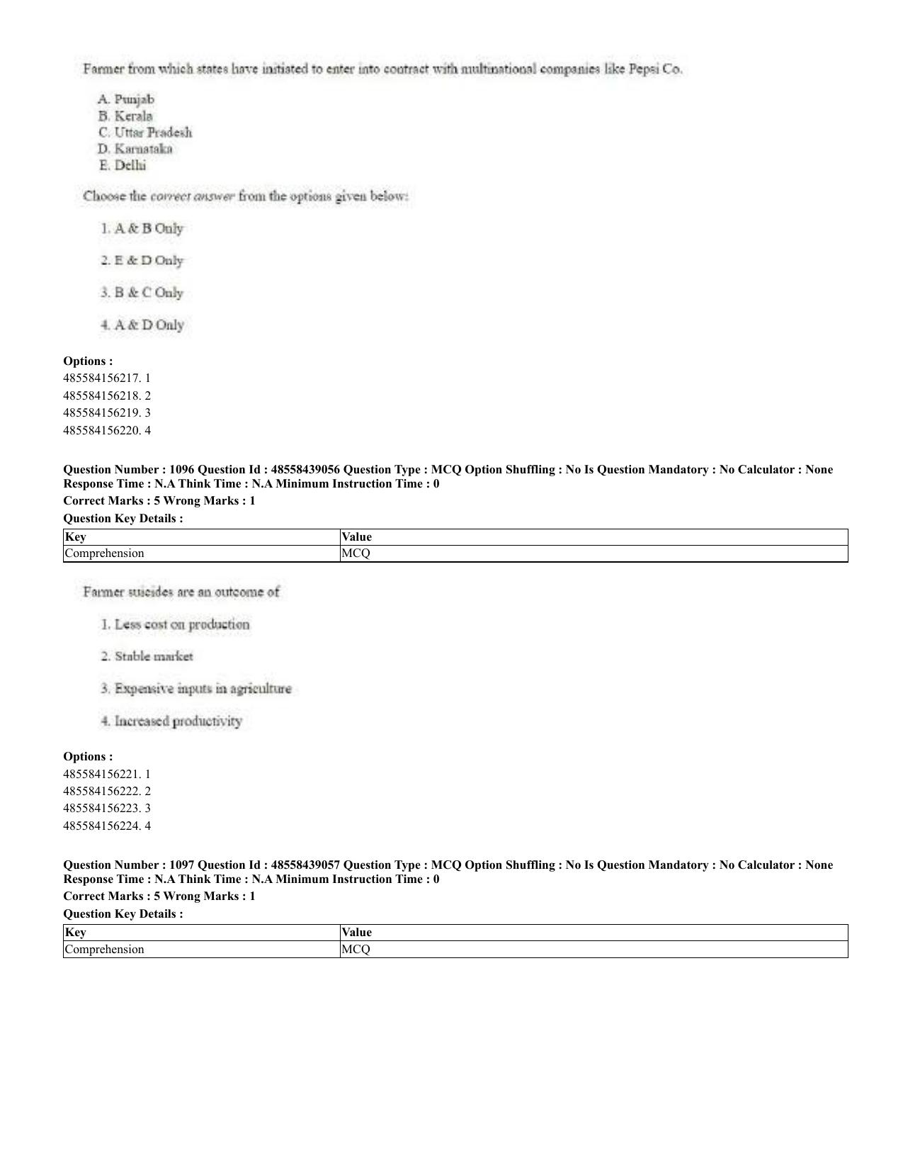CUET 2023 English Urdu Shift 3 Question Papers - 02 Jul 2023 - Page 565