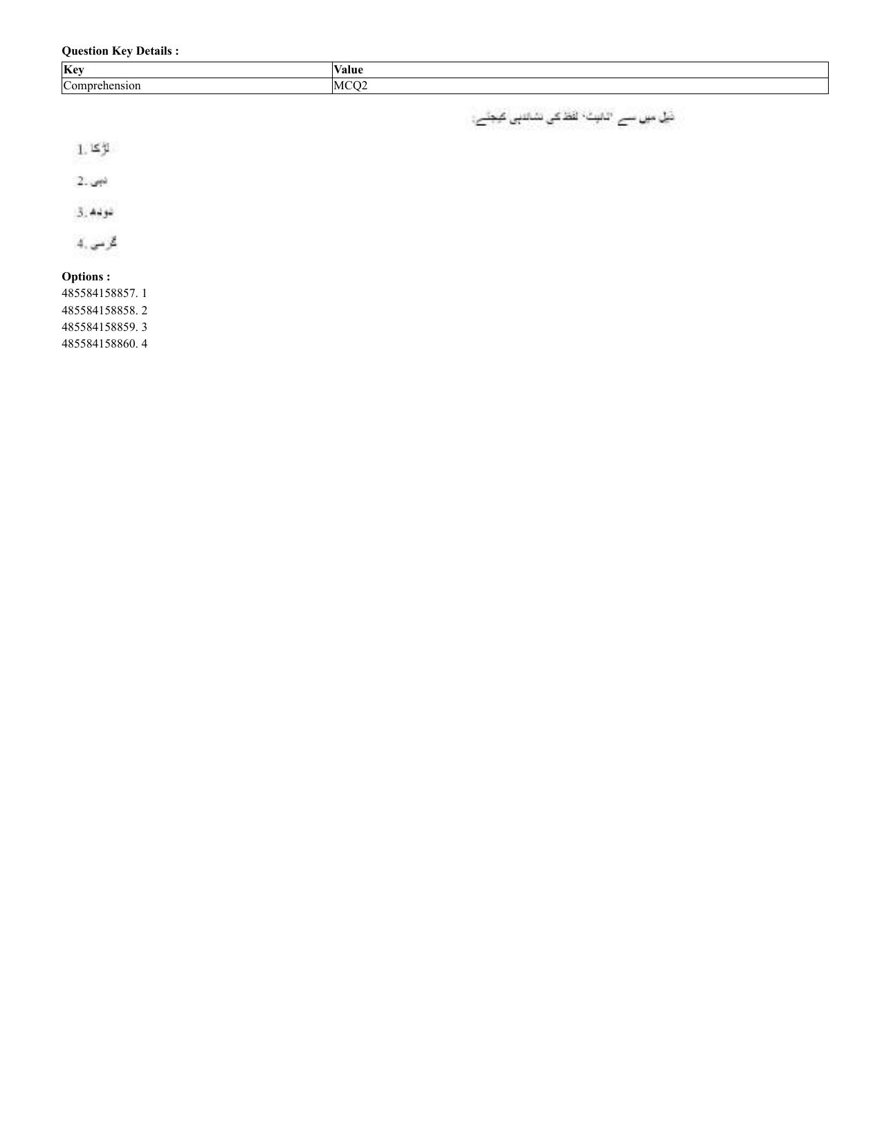 CUET 2023 English Urdu Shift 3 Question Papers - 02 Jul 2023 - Page 639