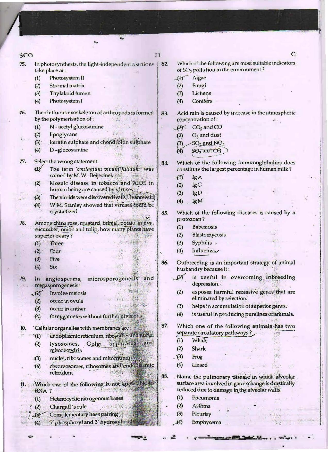 NEET Code C 2015 Question Paper - Page 11