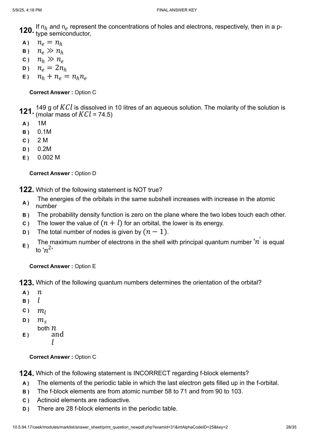 KEAM 2025 April 29 (Engineering - AN Session) Question Paper with Answer Key - Page 28
