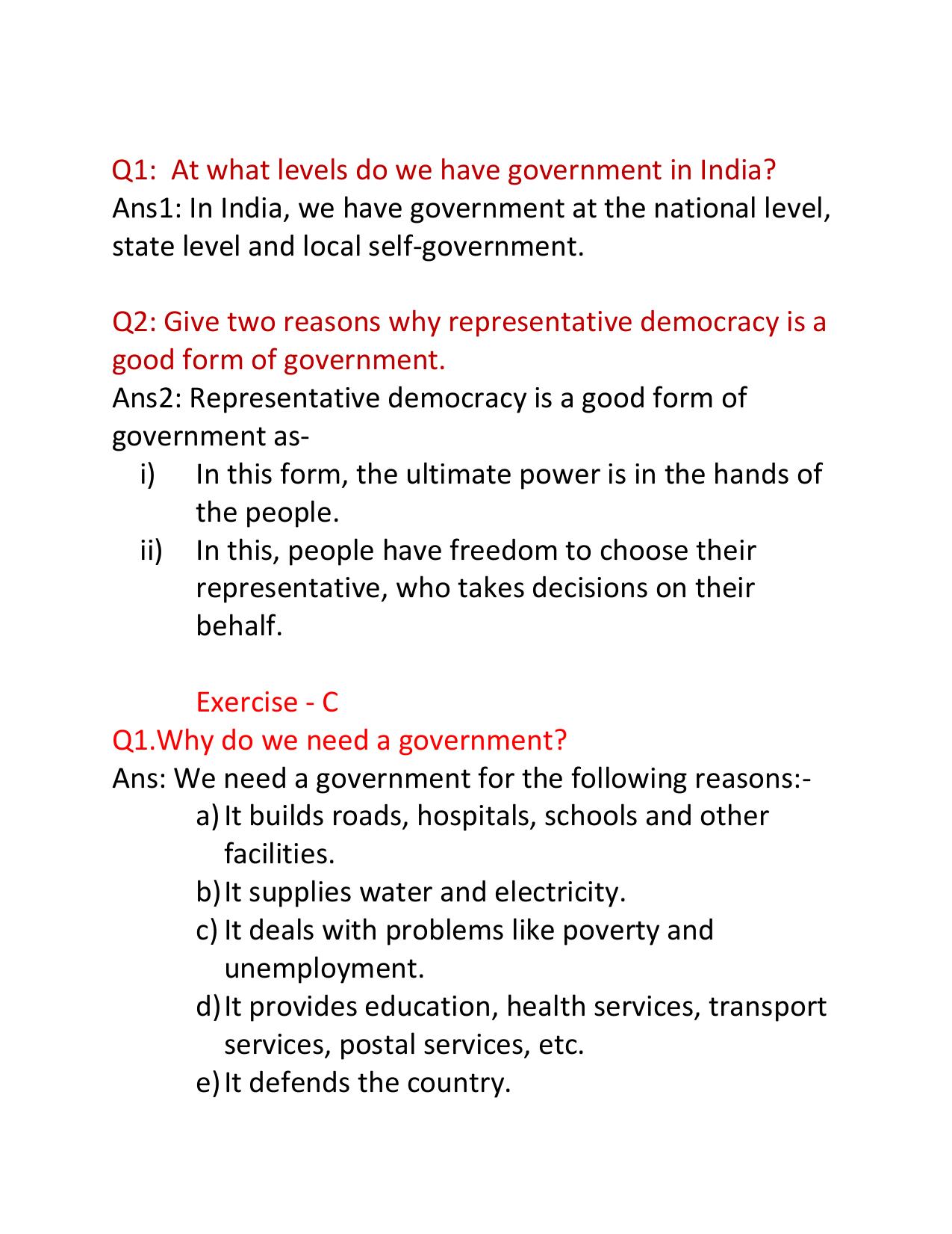CBSE Worksheets for Class 6 Social Science The Government Assignment - Page 2